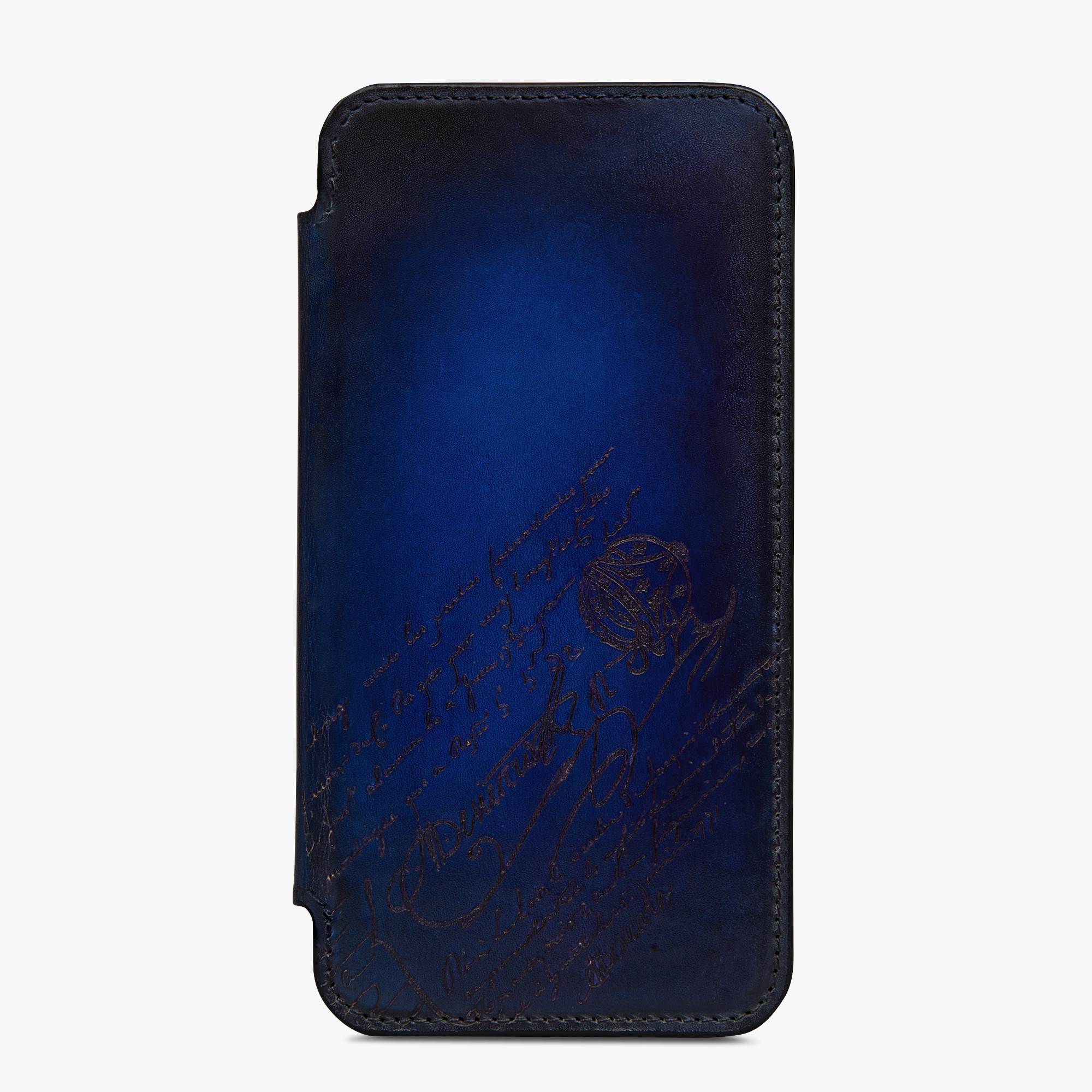 Étui iPhone 12 Pro Folio En Cuir Venezia , UTOPIA BLUE, hi-res