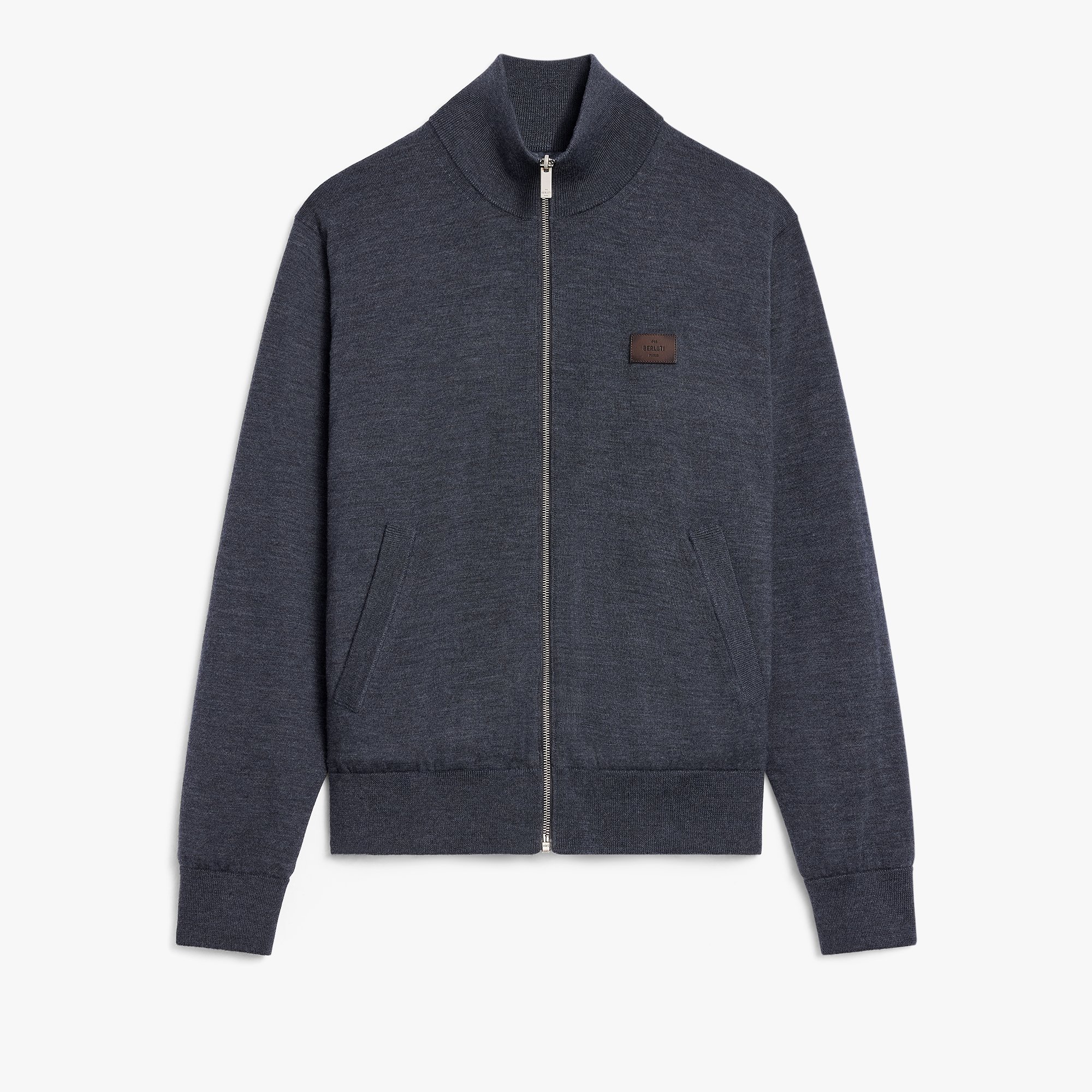 Reversible Wool & Scritto Nylon Blouson, PURPLE CLOUD, hi-res