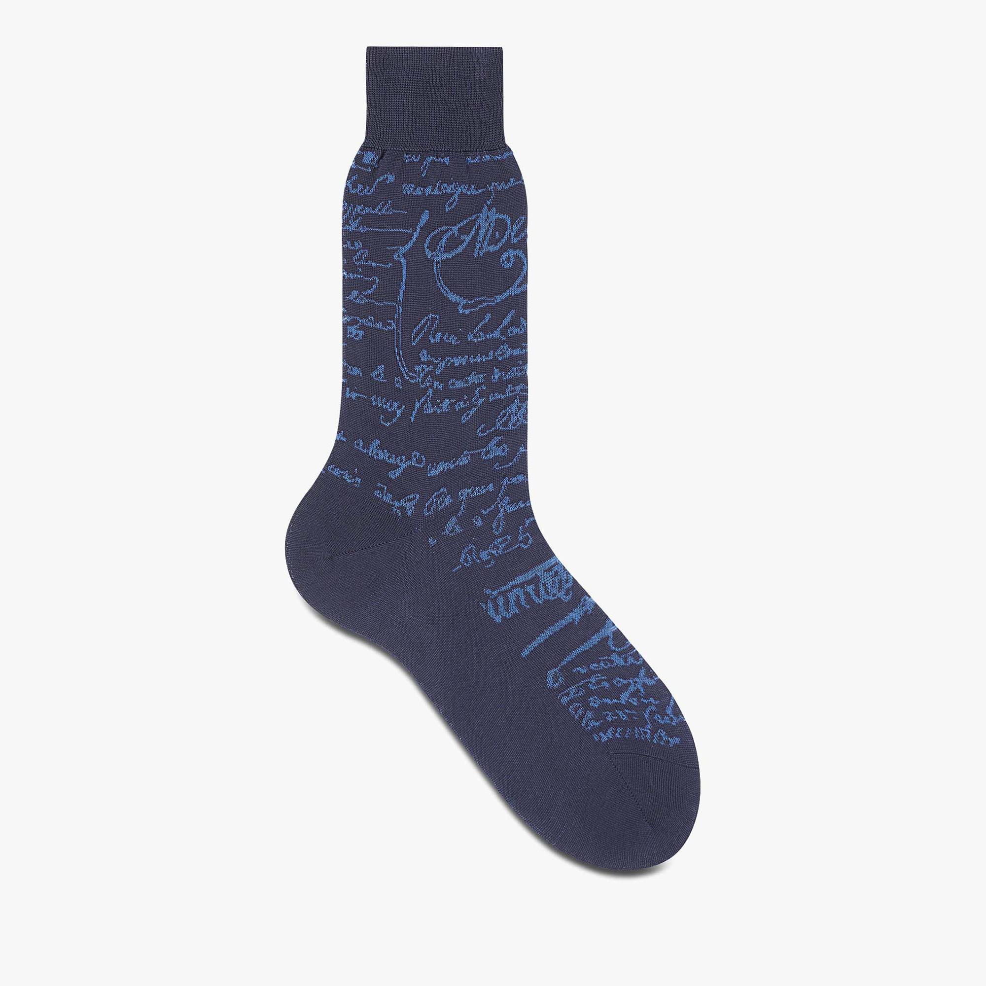 Cotton Scritto Socks - Size: 110 - Men - Berluti
