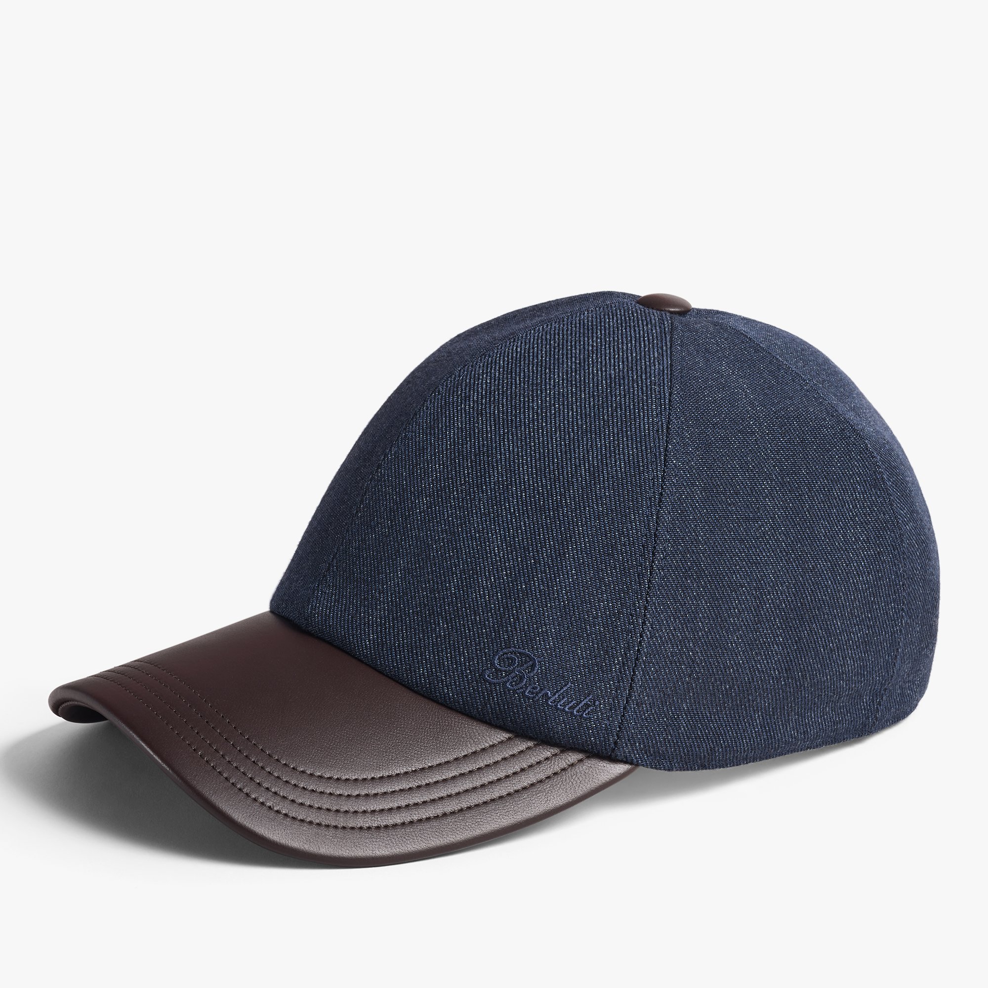 Wool Gabardine Baseball Cap, BLUE INDIGO, hi-res