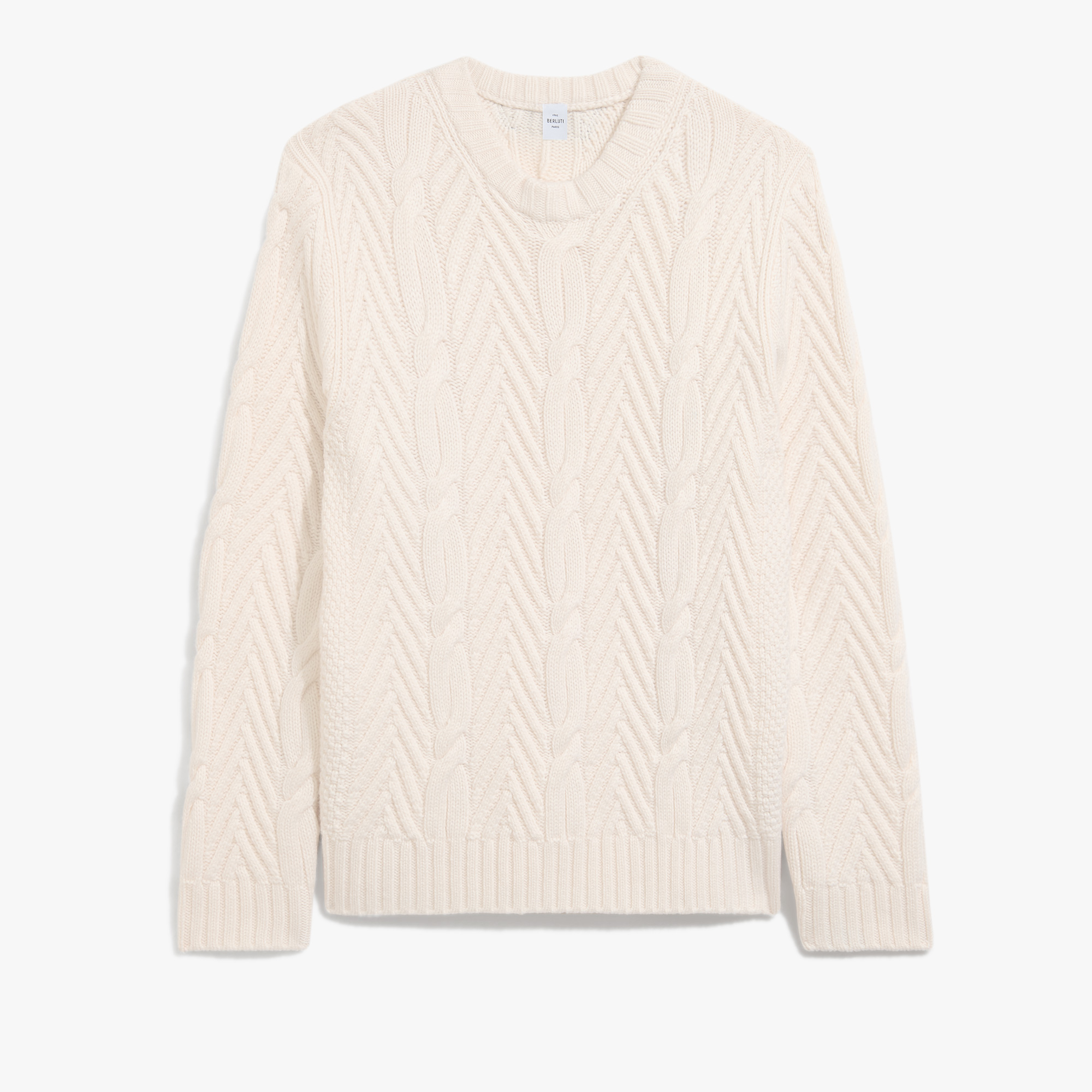 Winter Cable Knit Crewneck, SHELL, hi-res