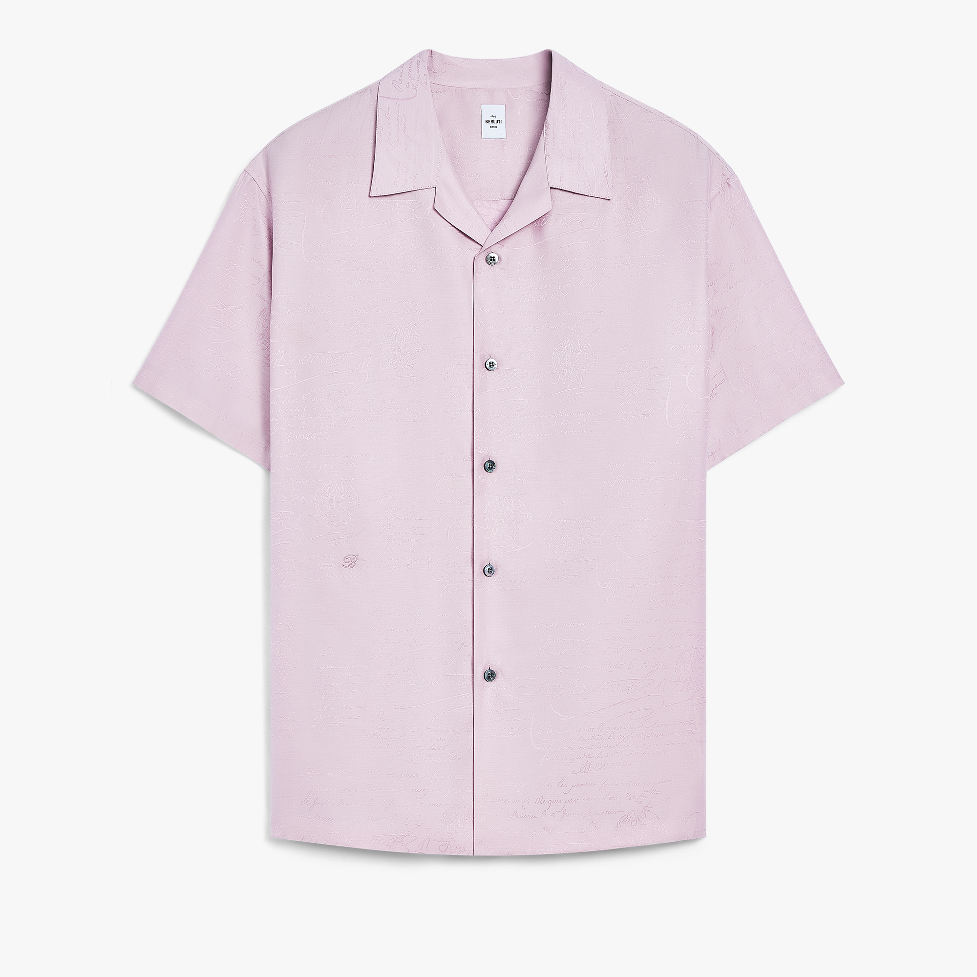 Chemise à Manches Courtes en Coton et Soie, ANTIQUE ROSE, hi-res