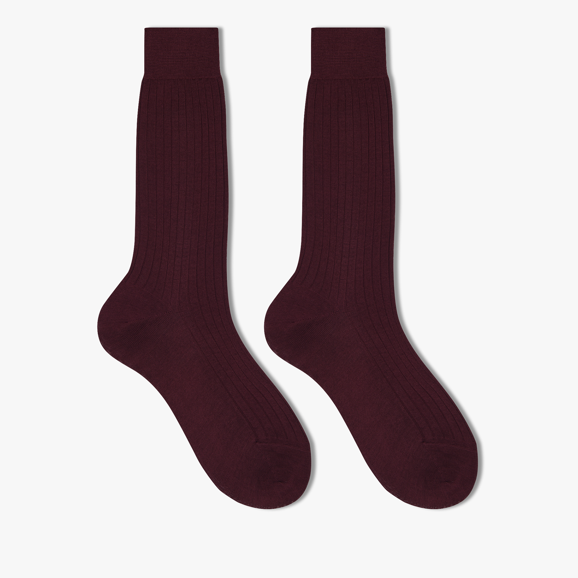 Chaussettes Courtes En Coton, BURGUNDY, hi-res