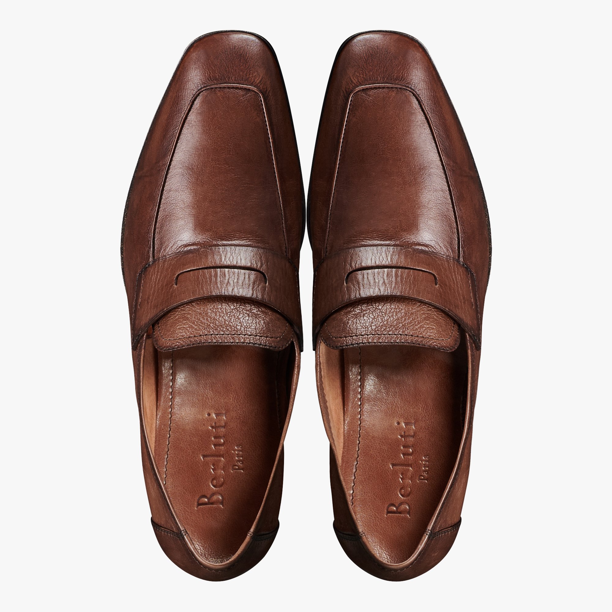 Berluti lorenzo leather loafers clearance