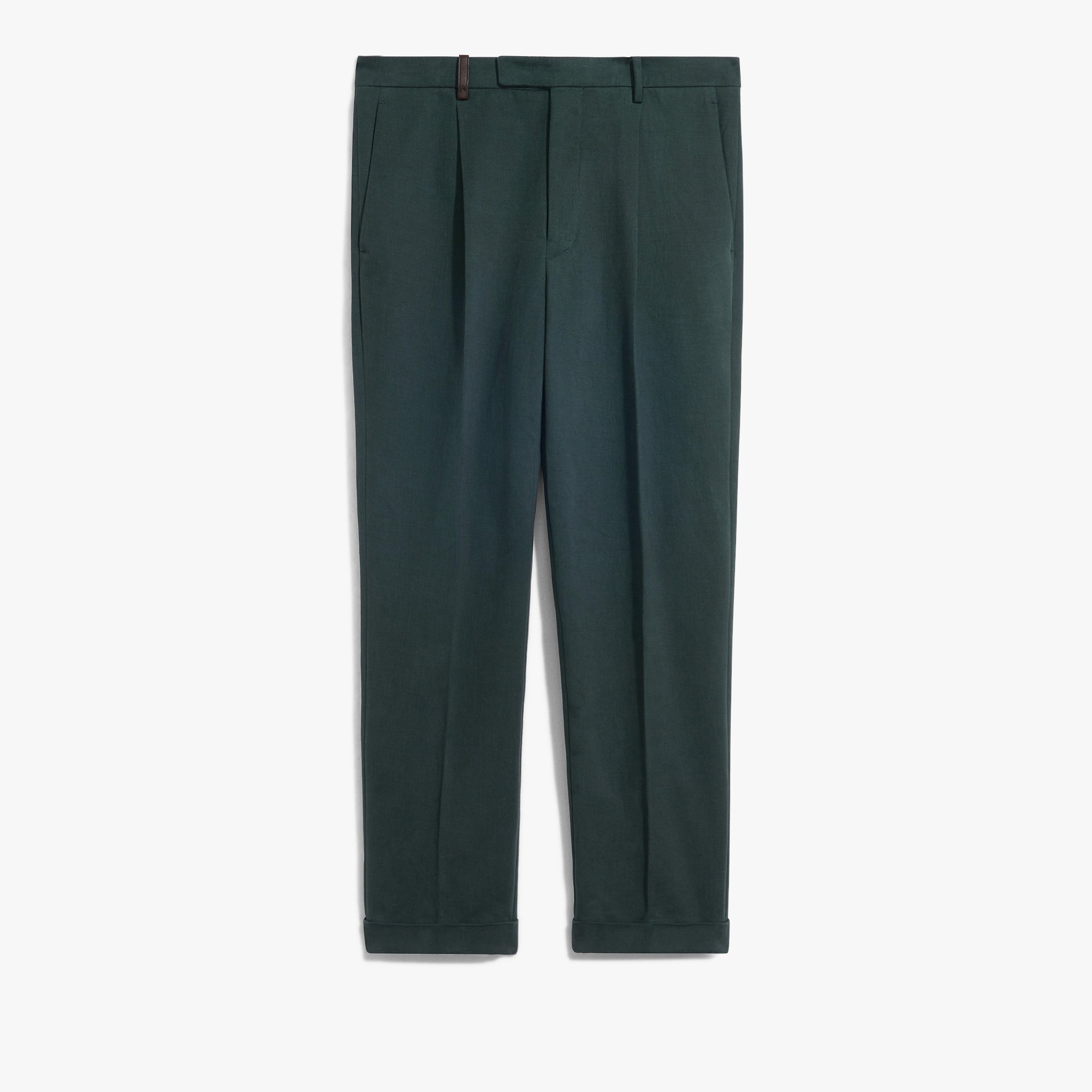 Pantalon avec Passant en Cuir, FIR GREEN, hi-res