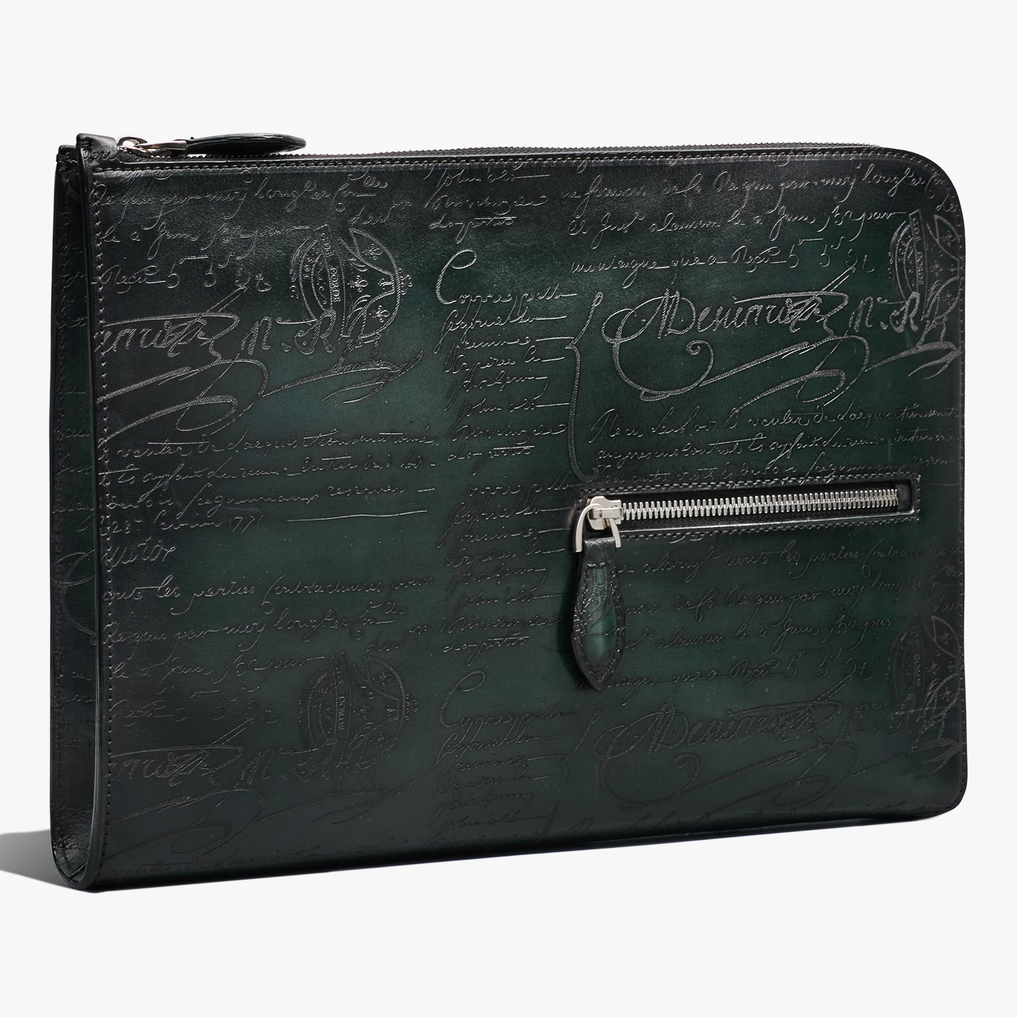 Nino Tgm Scritto Leather Clutch | Berluti FI