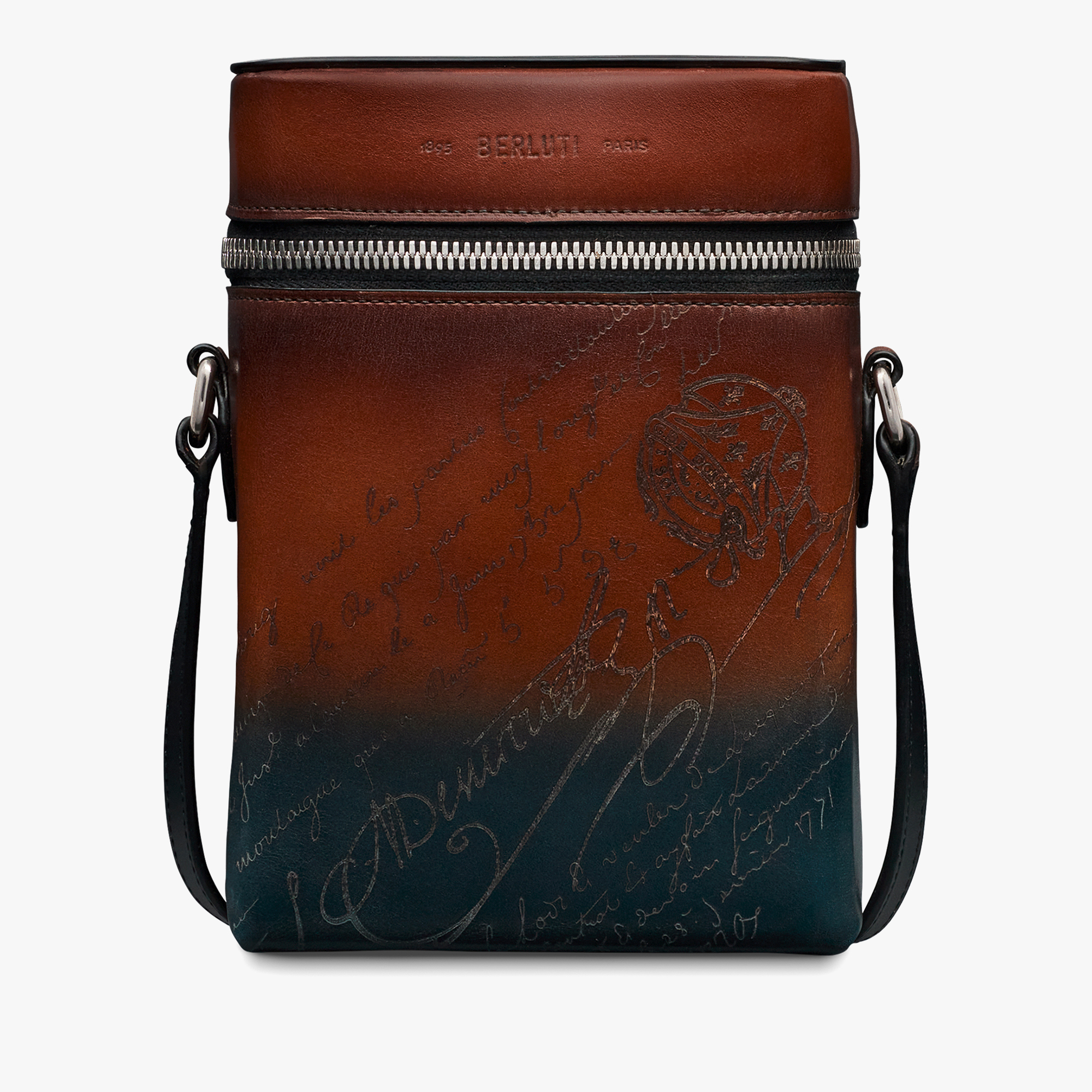 Sac Bandoulière Free En Cuir Scritto Swipe, CLOUDY CACAO, hi-res