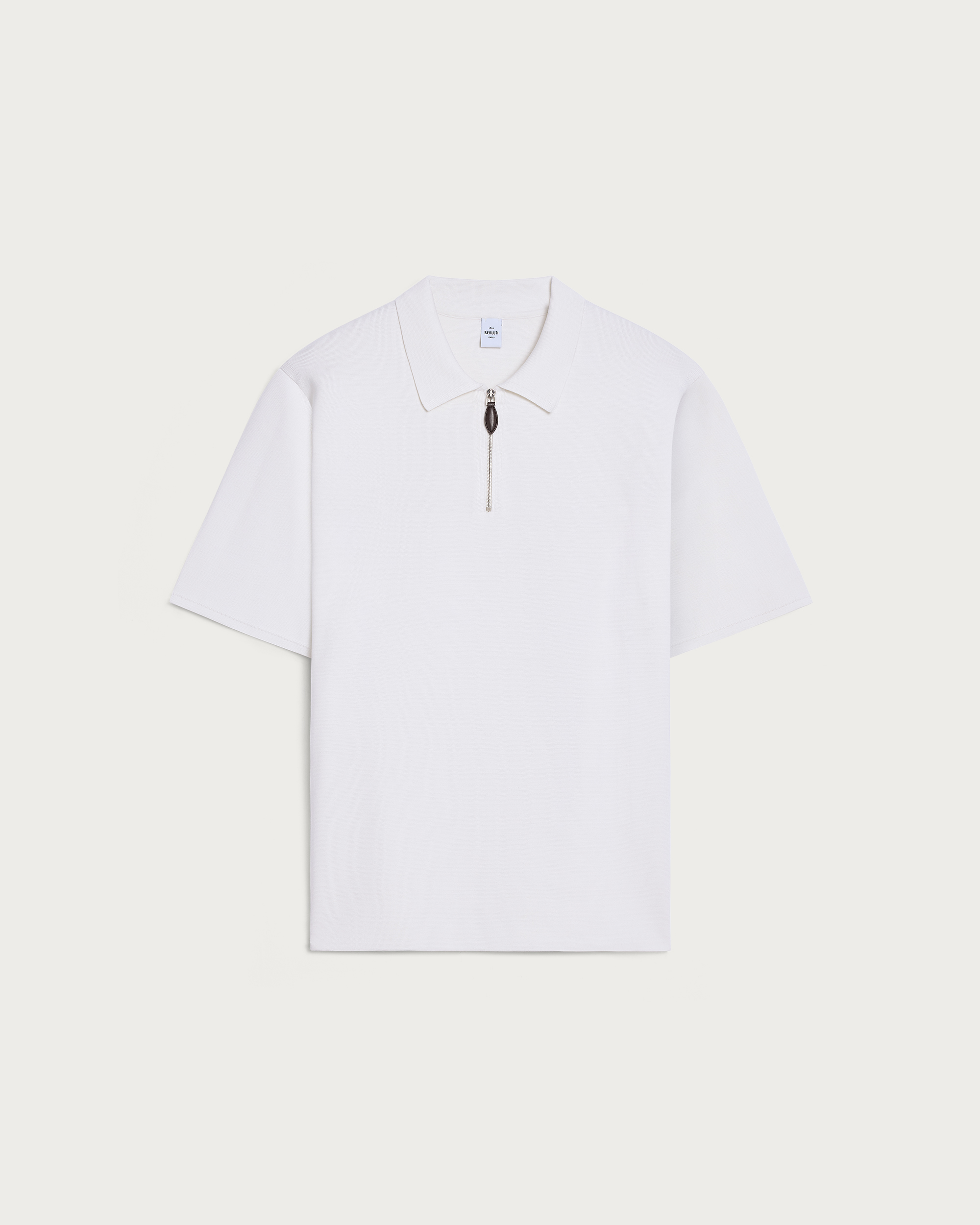 Polo with Leather Zip-puller