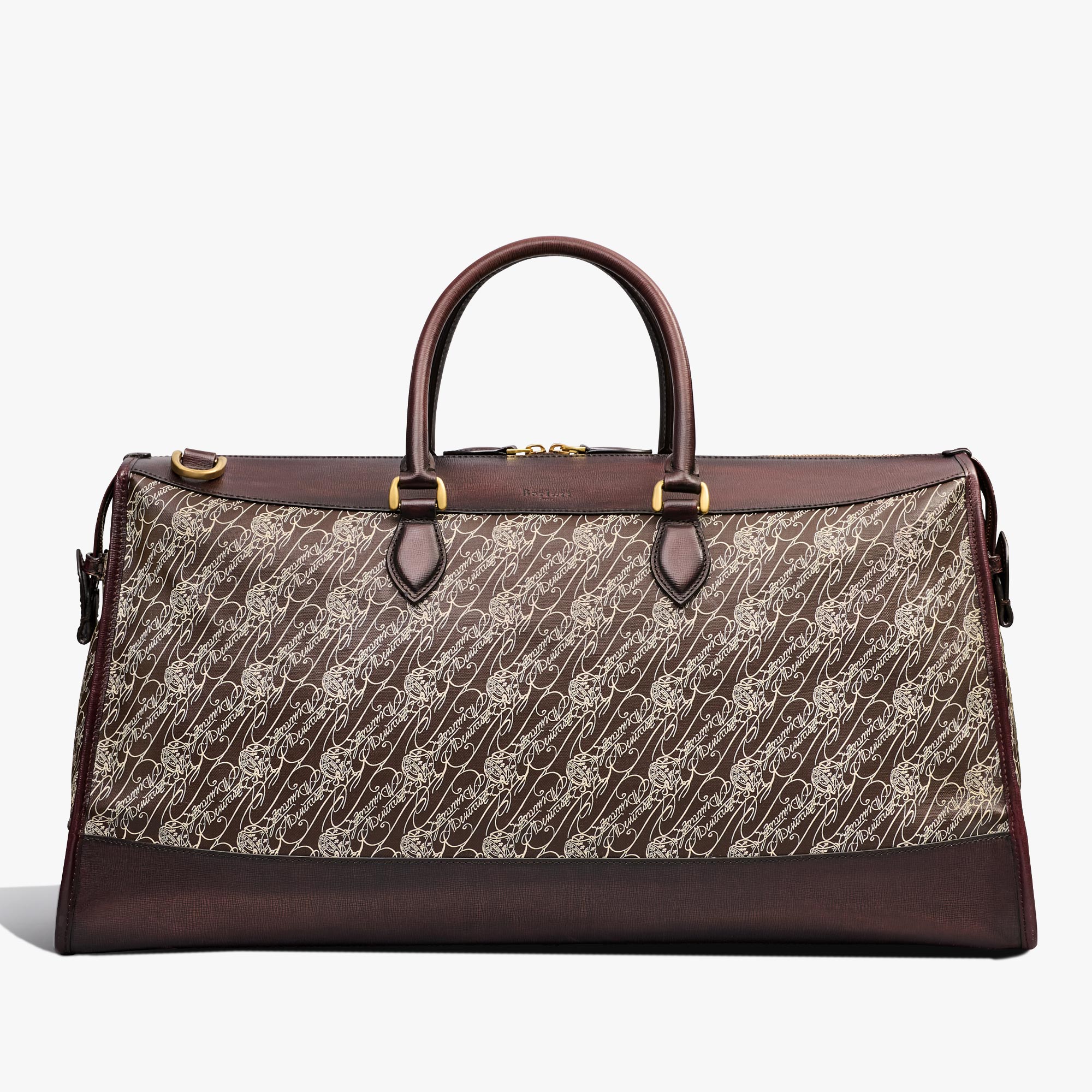 Berluti Bagage Toile Marbeuf Travel Bag Dark Brown Maduro for Men