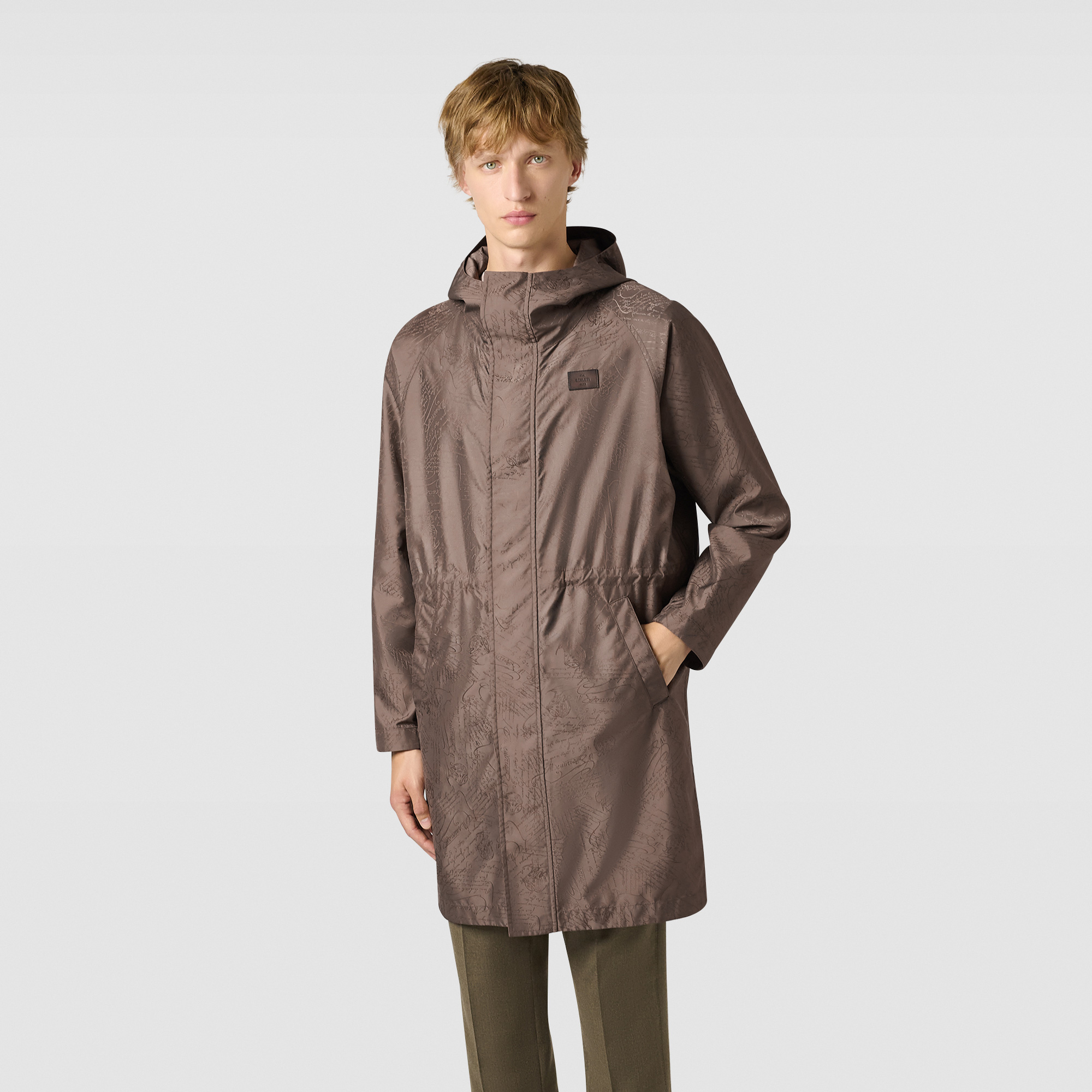 Berluti ロング パッカブル スクリットナイロン パーカー ロング パッカブル スクリットナイロン パーカー | ベルルッティ JP