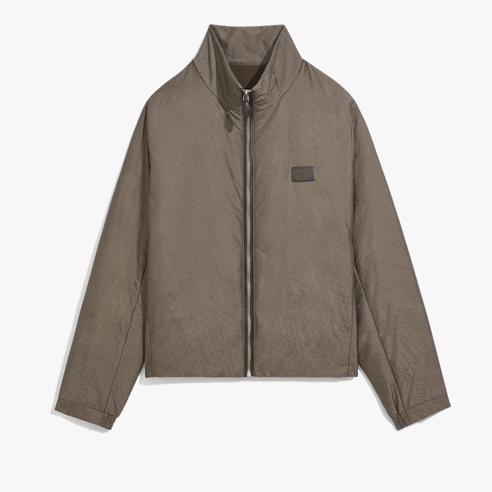 Blouson Nylon Scritto, SEPIA    , hi-res