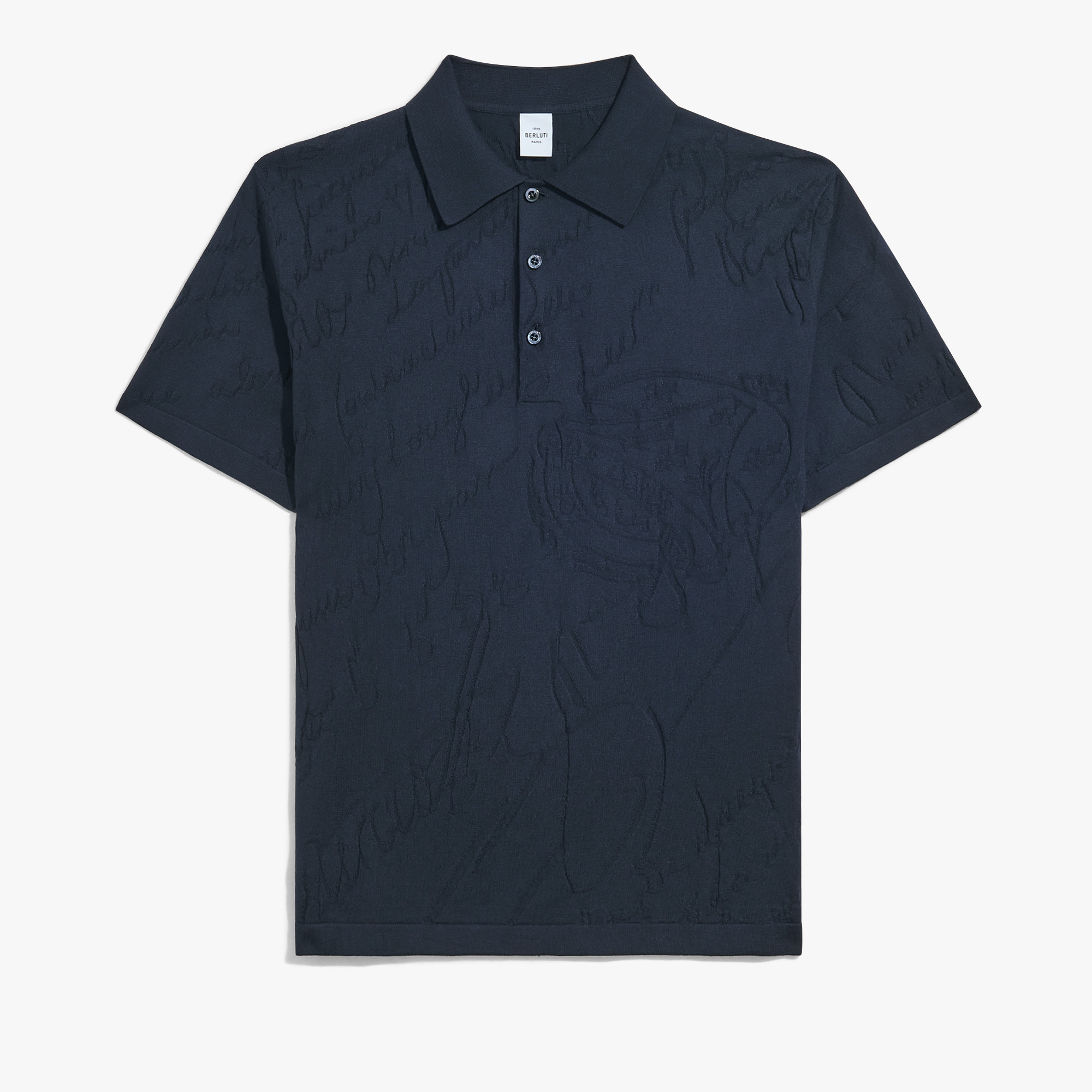Diagonal Scritto Polo, COLD NIGHT BLUE, hi-res