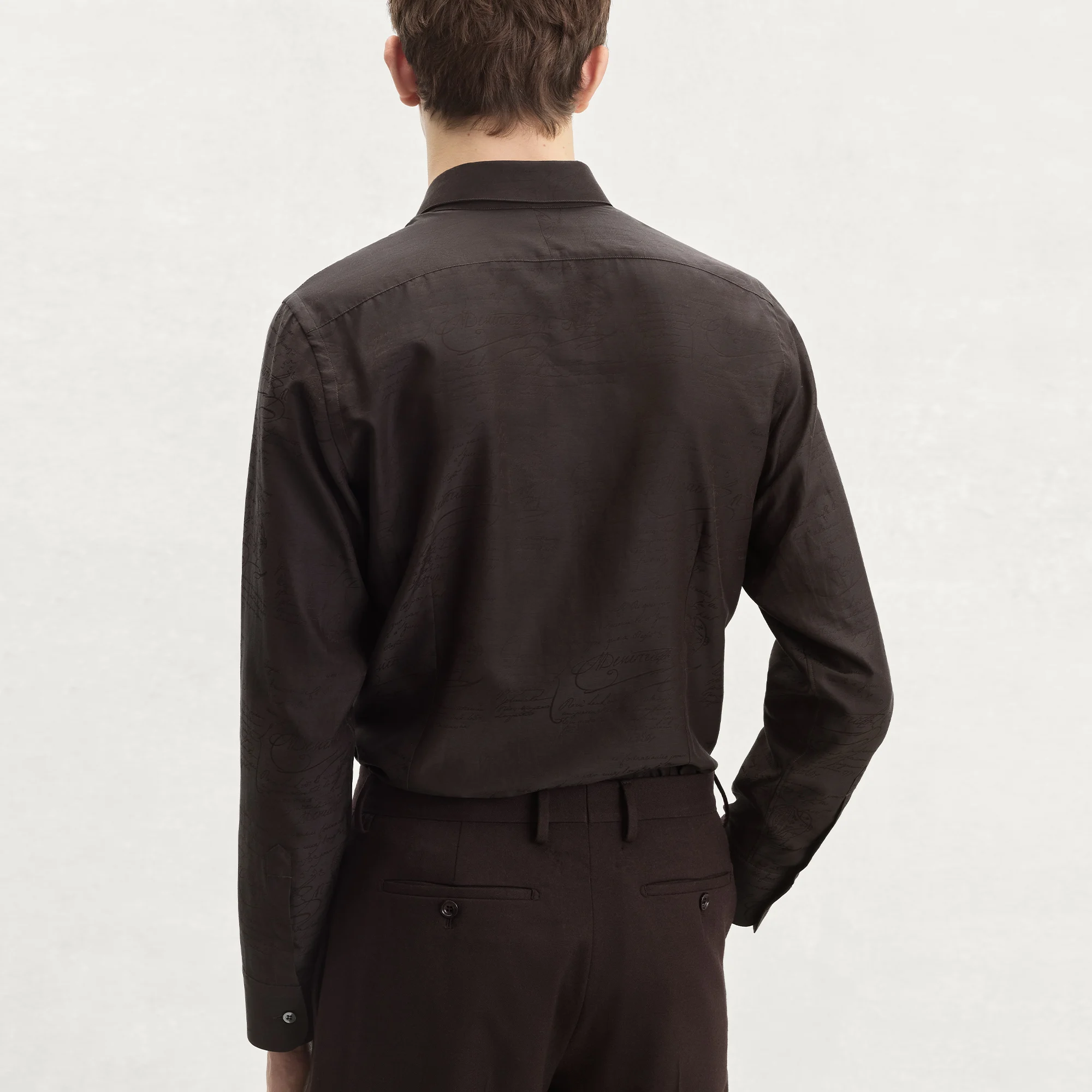 人気【Berluti】Andy スクリット シャツ シルク＆コットン 24SS アンディ コットン シルク スクリット シャツ | ベルルッティ JP