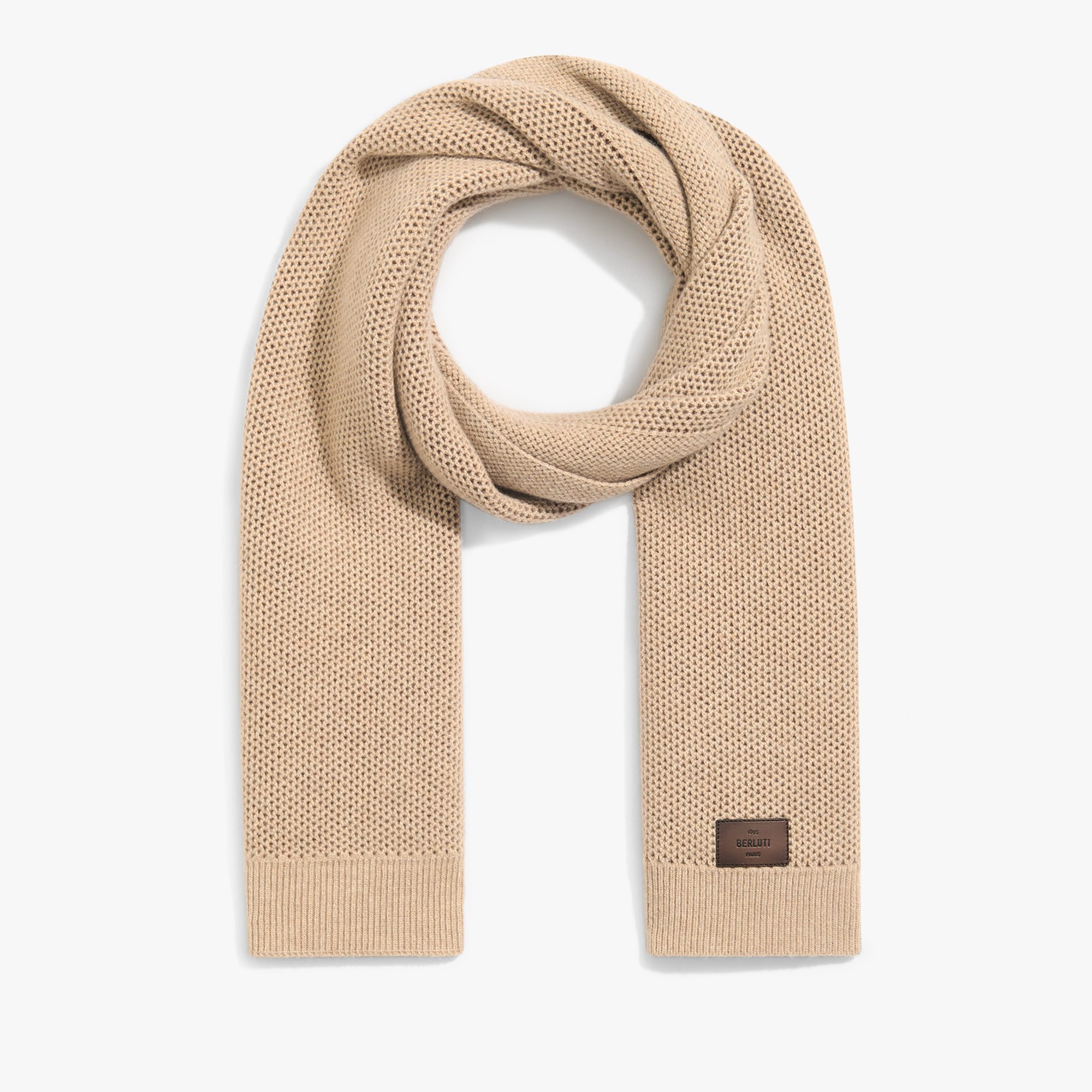 Wool & Cashmere Scarf, FLUFFY BEIGE, hi-res