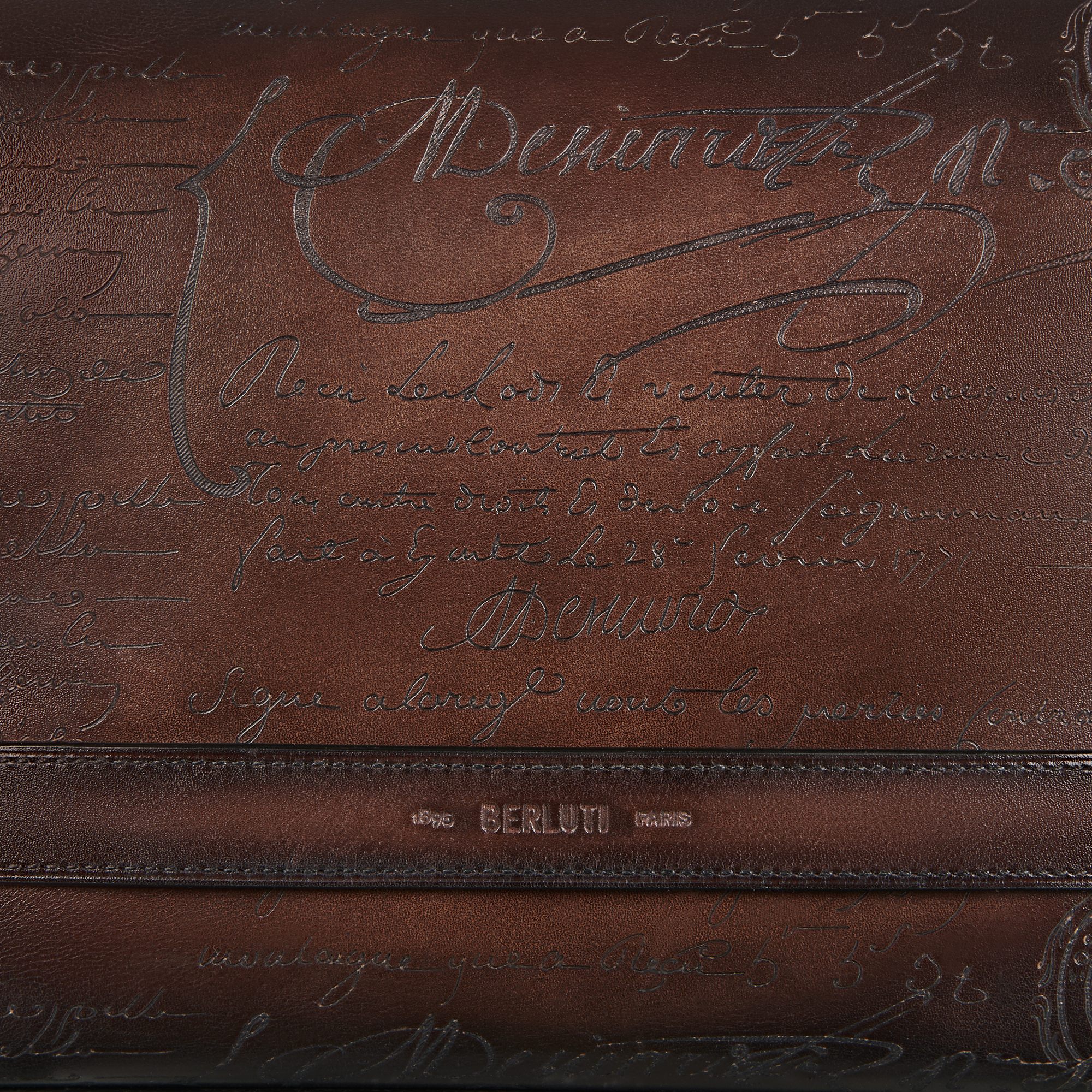 Rosewood Scritto Swipe Leather Pouch