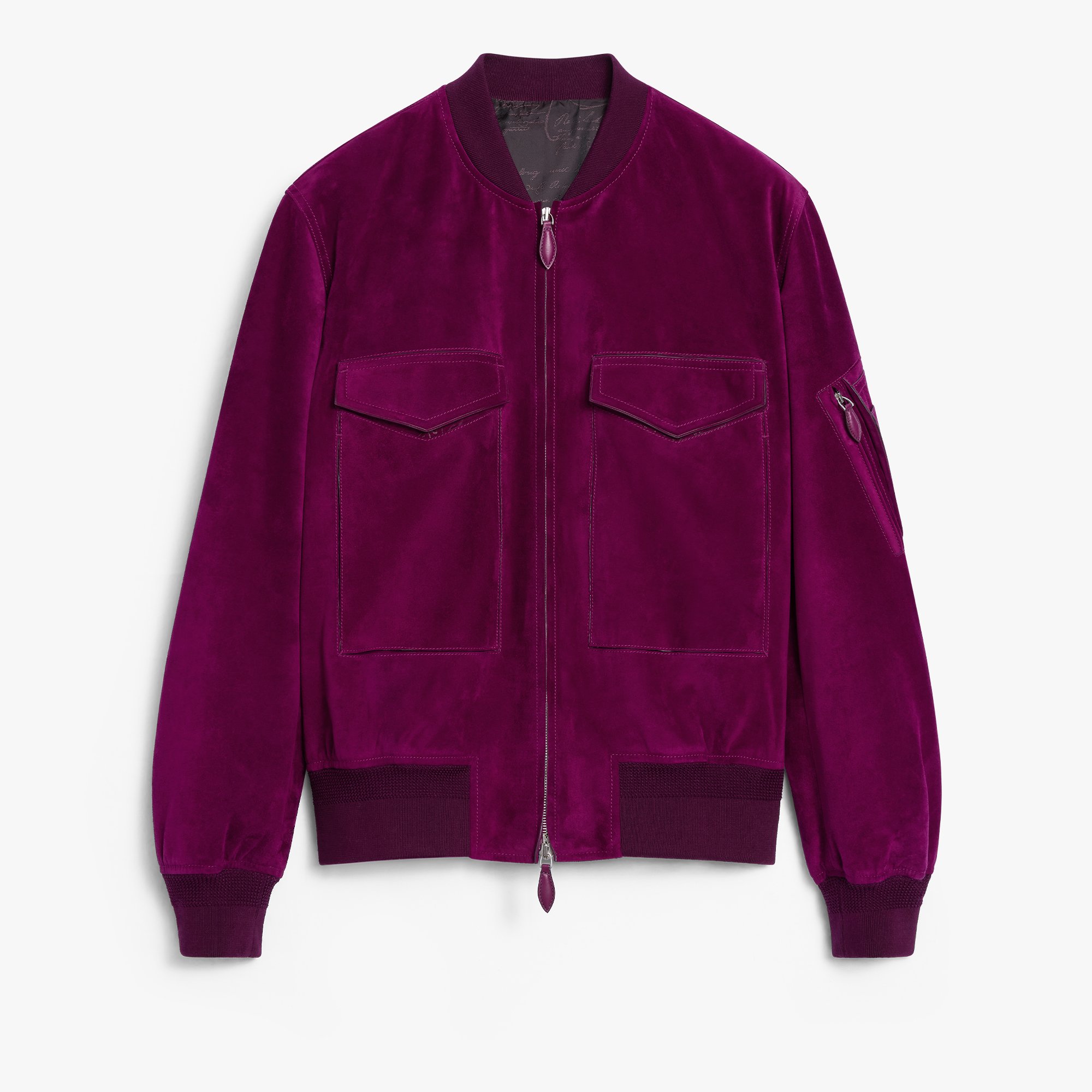 Suede Bomber, PURPLE FUSHIA, hi-res