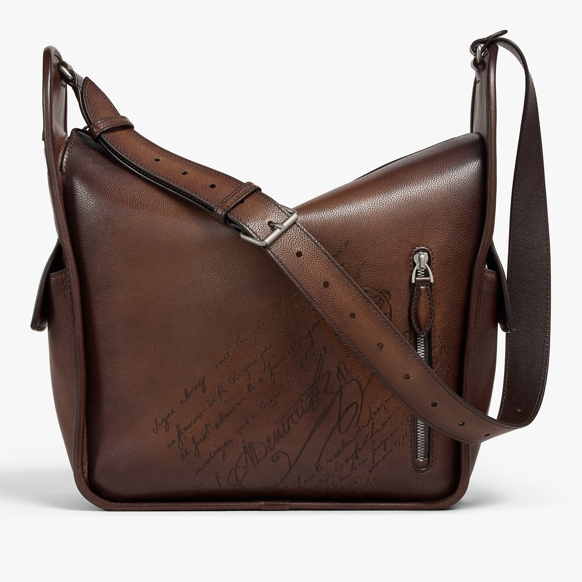 Périple Hobo In Scritto Leather, SOFT BROWN, hi-res