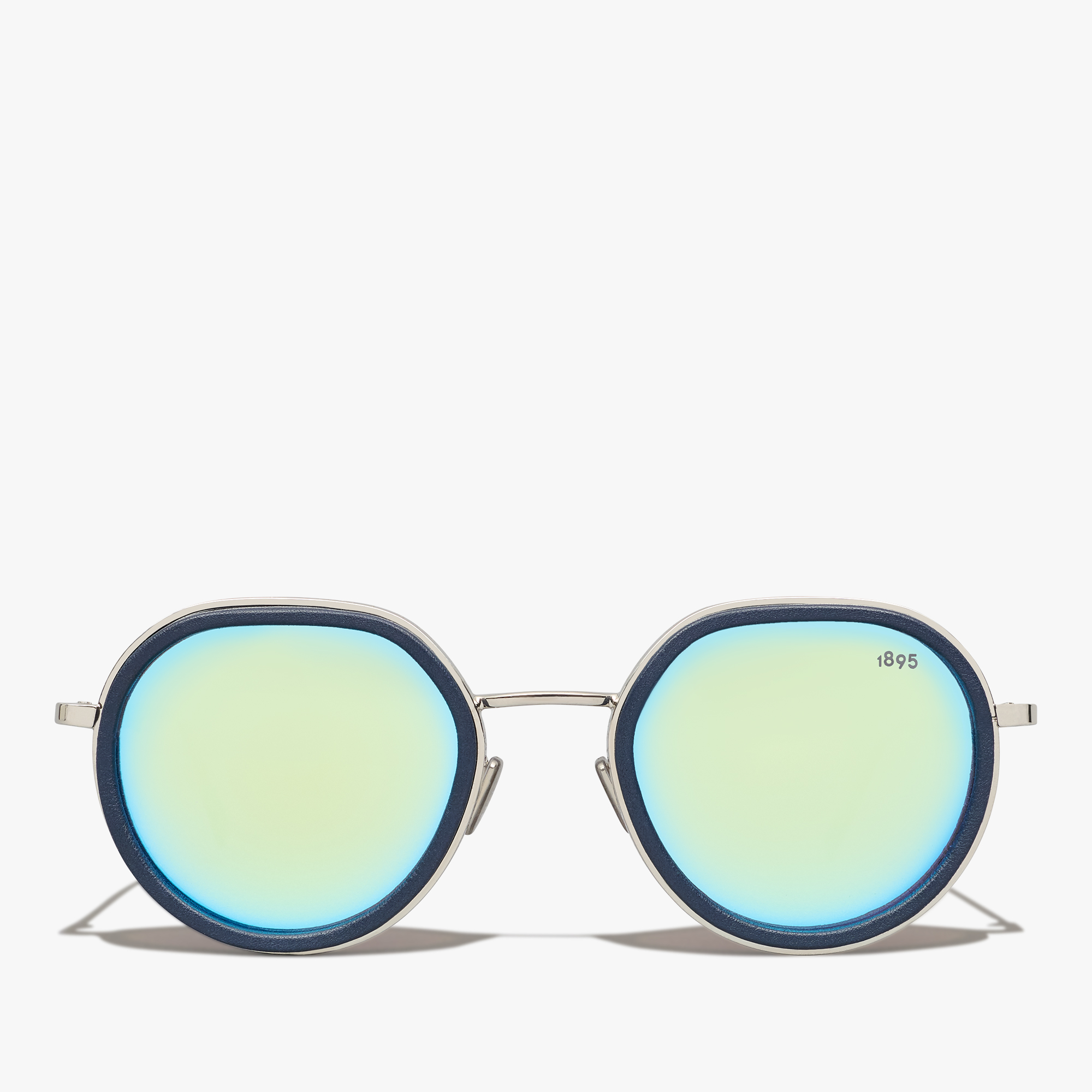 Lunettes De Soleil Centaury En Métal Et Cuir, NAVY + AZURE, hi-res