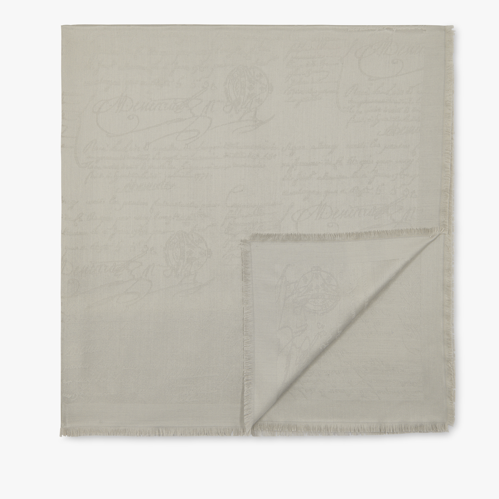 WOOL & SILK SCRITTO SCARF, SAND LINEN, hi-res