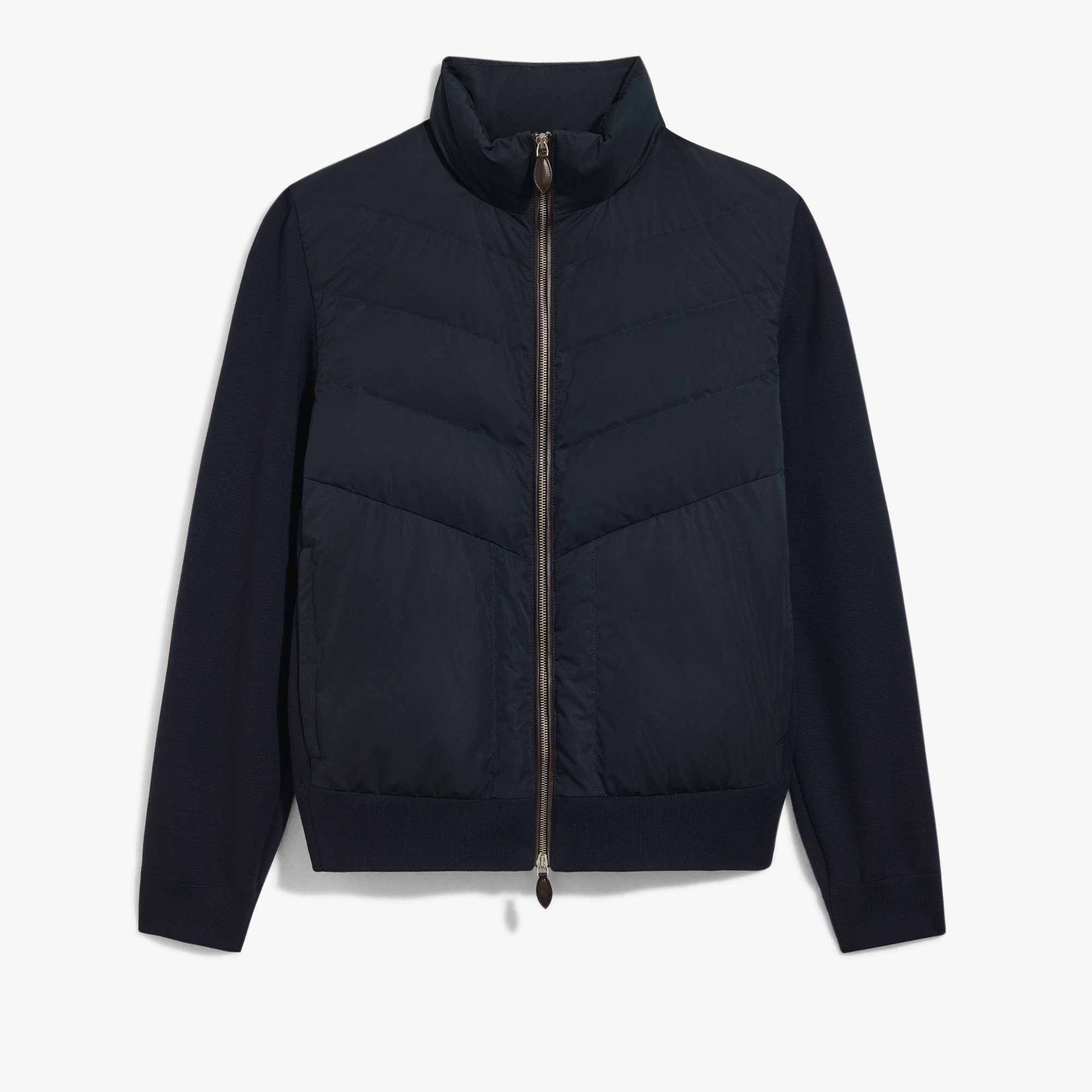 Wool & Nylon Mix Material Blouson, BLUE WINTER NIGHT, hi-res
