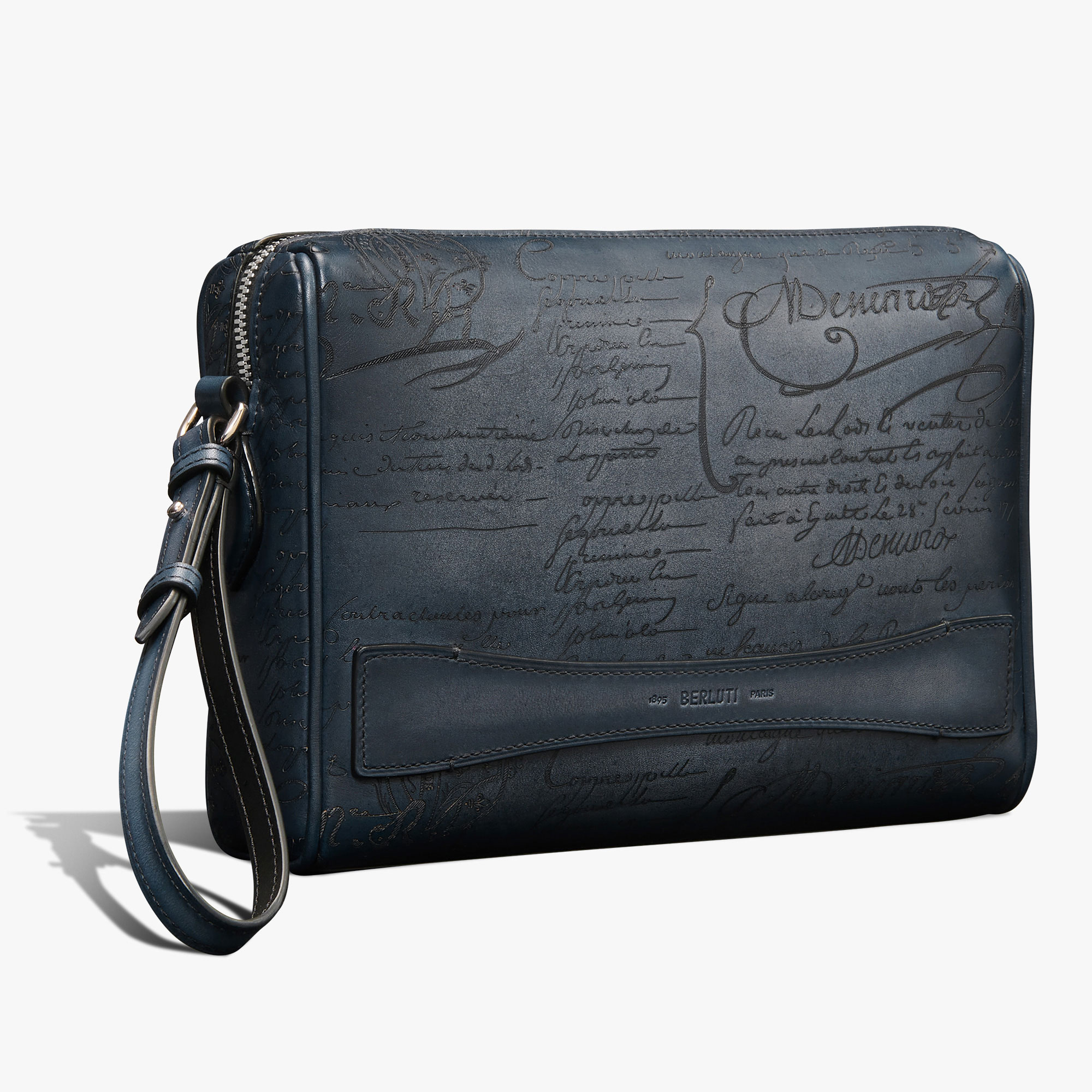 人気☆【Berluti】Rosewood Scritto Leather Pouch レザーポーチ Rosewood Scritto Leather Pouch | Berluti IL