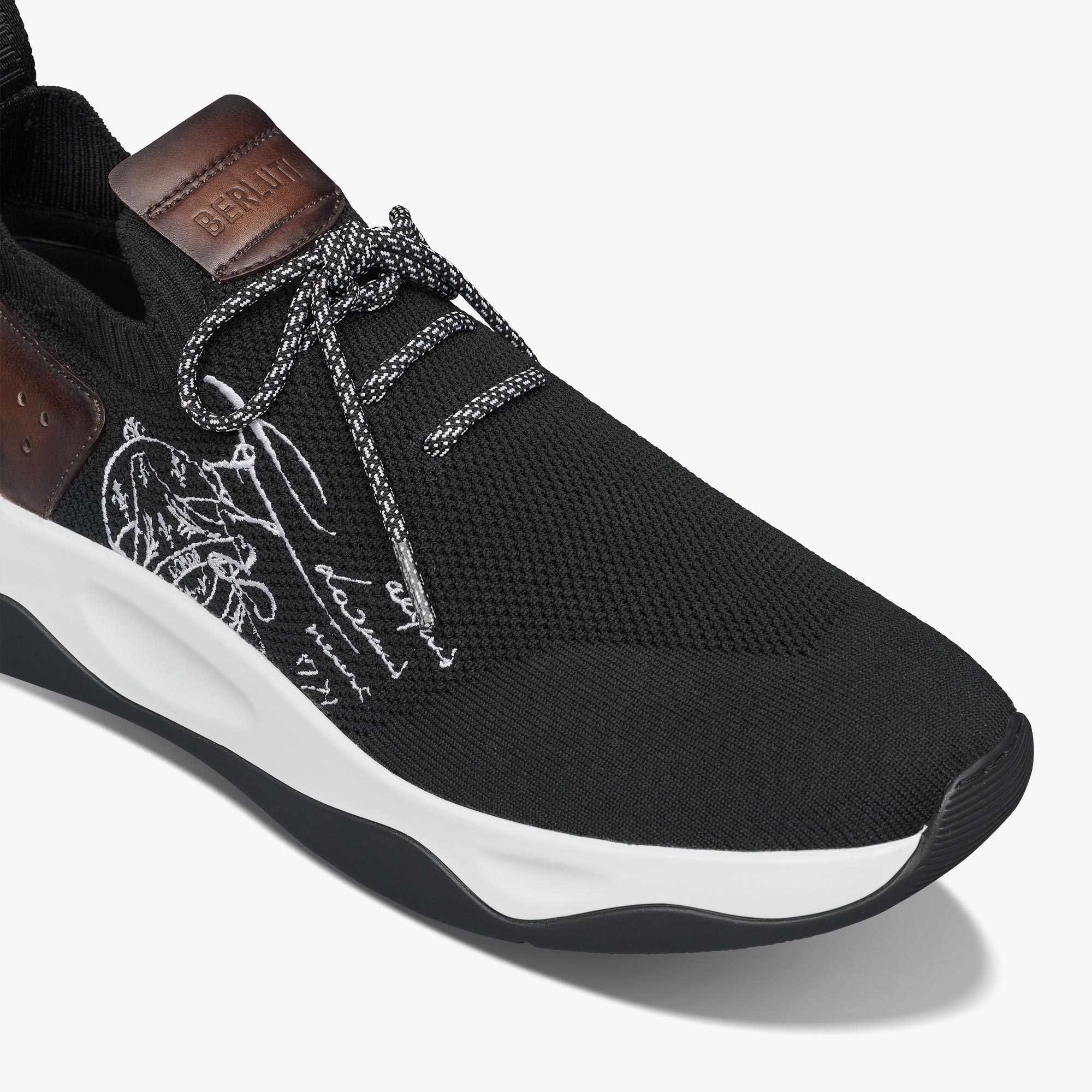 Shadow Knit And Leather Sneaker | Berluti US