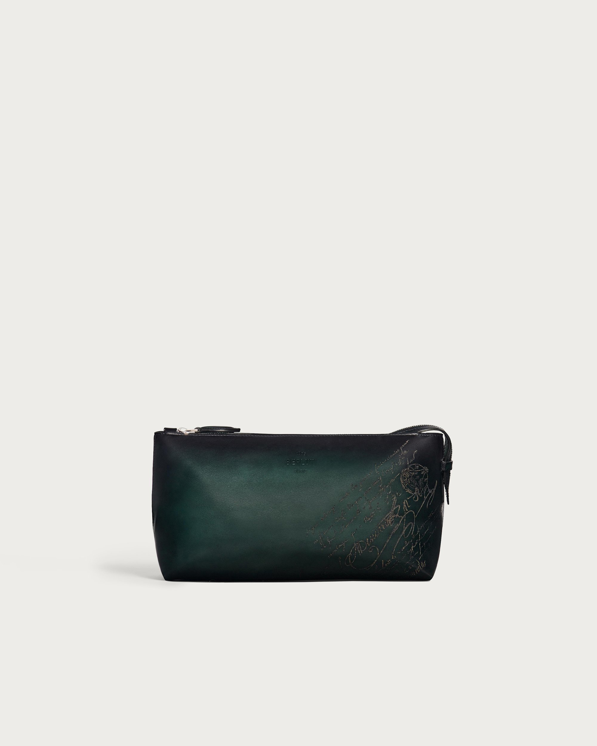 Berluti ベルルッティ スクリットレザー トイレタリーポーチ ネイビー Berluti】ベルルッティ『アイビー スクリットスワイプ レザー