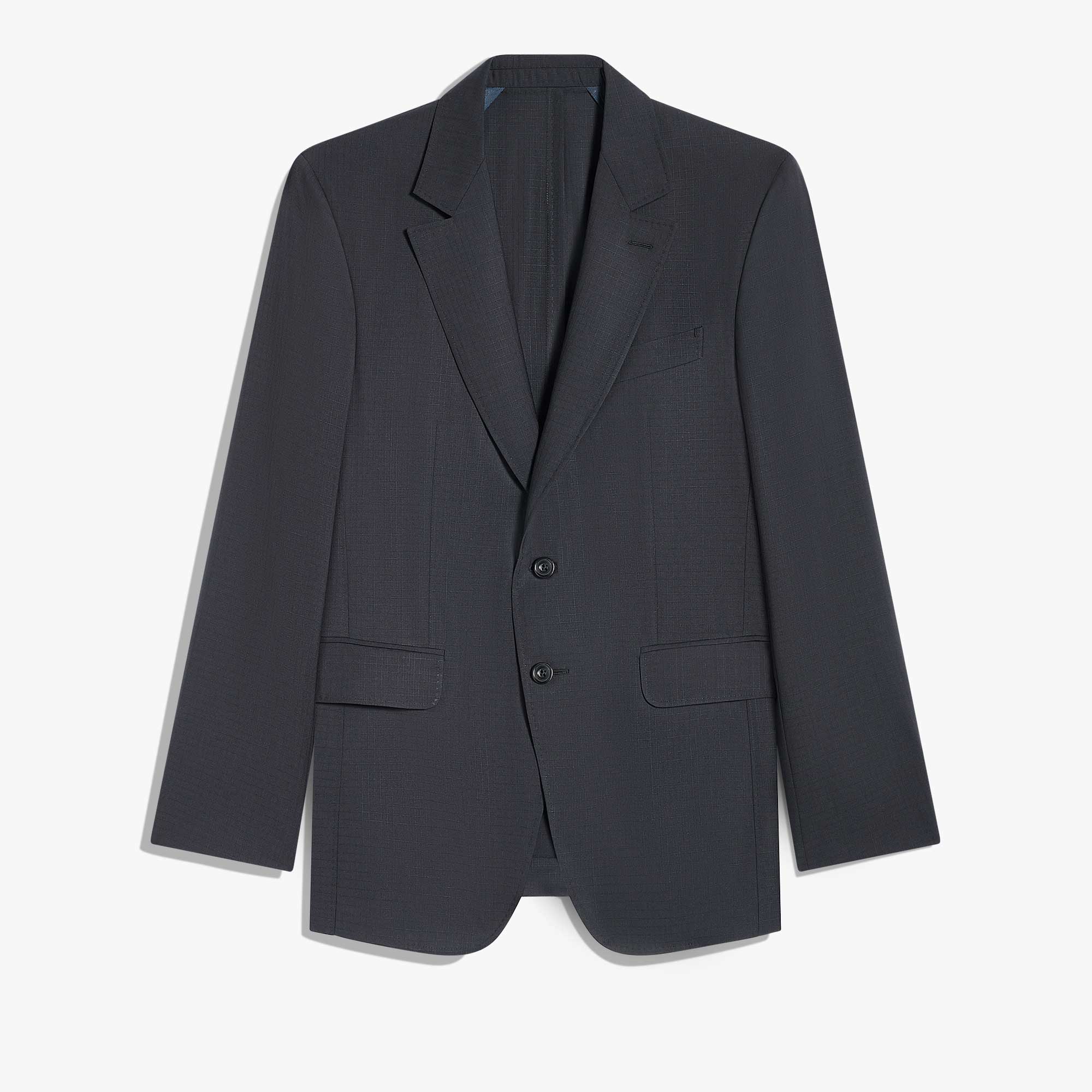 Light Summer Construction Wool Jacket, COLD NIGHT BLUE, hi-res