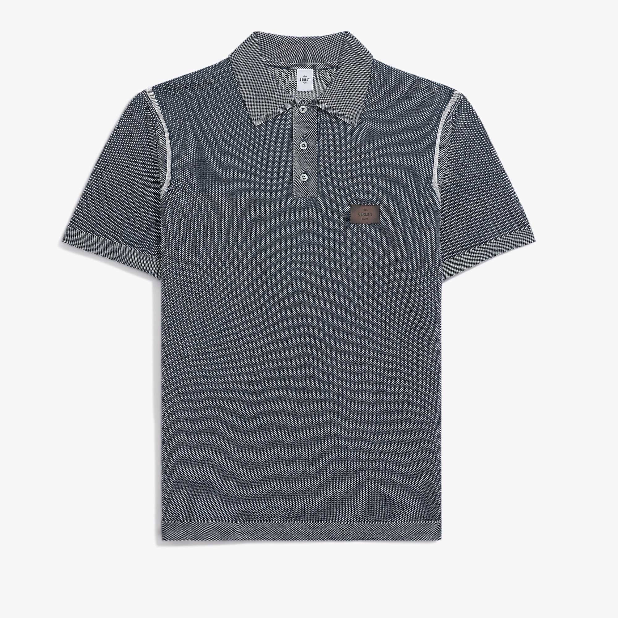 Light Shadow Short Sleeved Polo, LIGHT DUSTY BLUE, hi-res