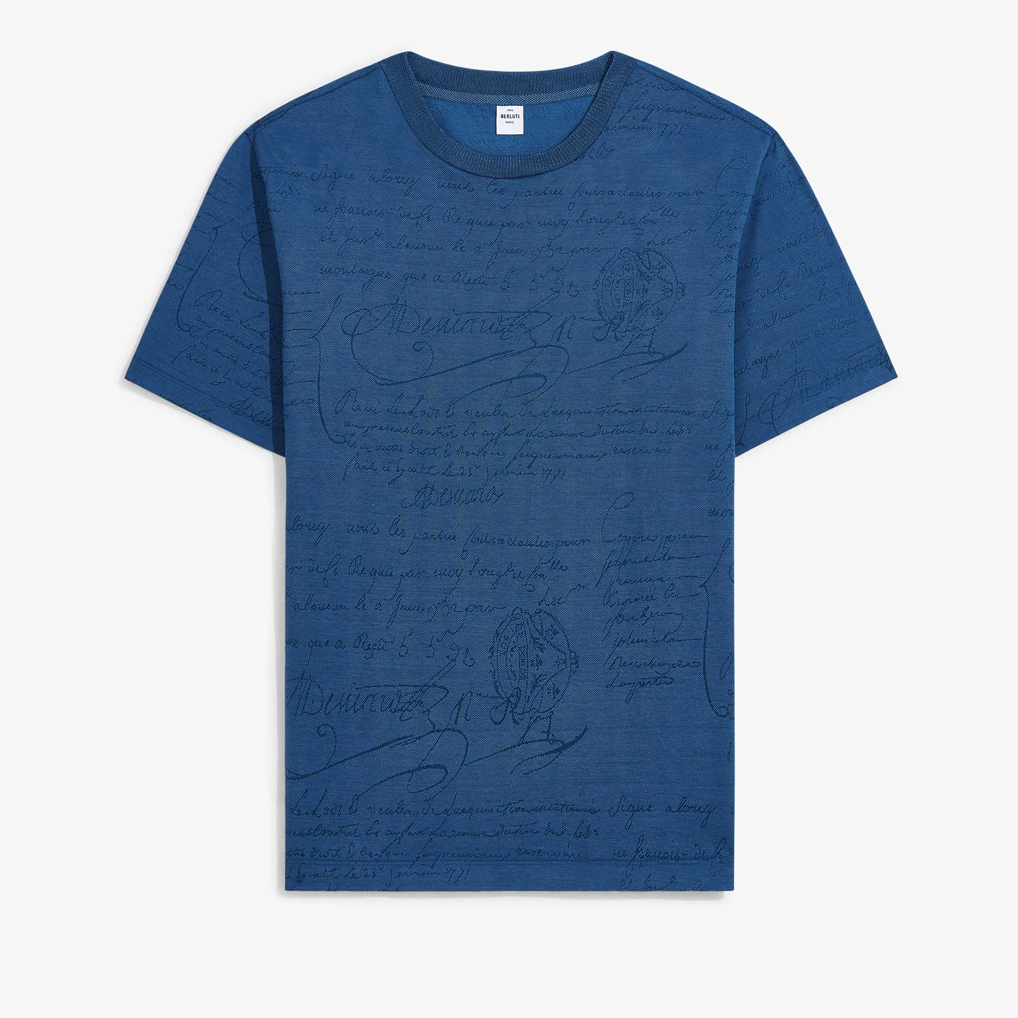 Scritto Pique T-shirt, PACIFIC BLUE, hi-res