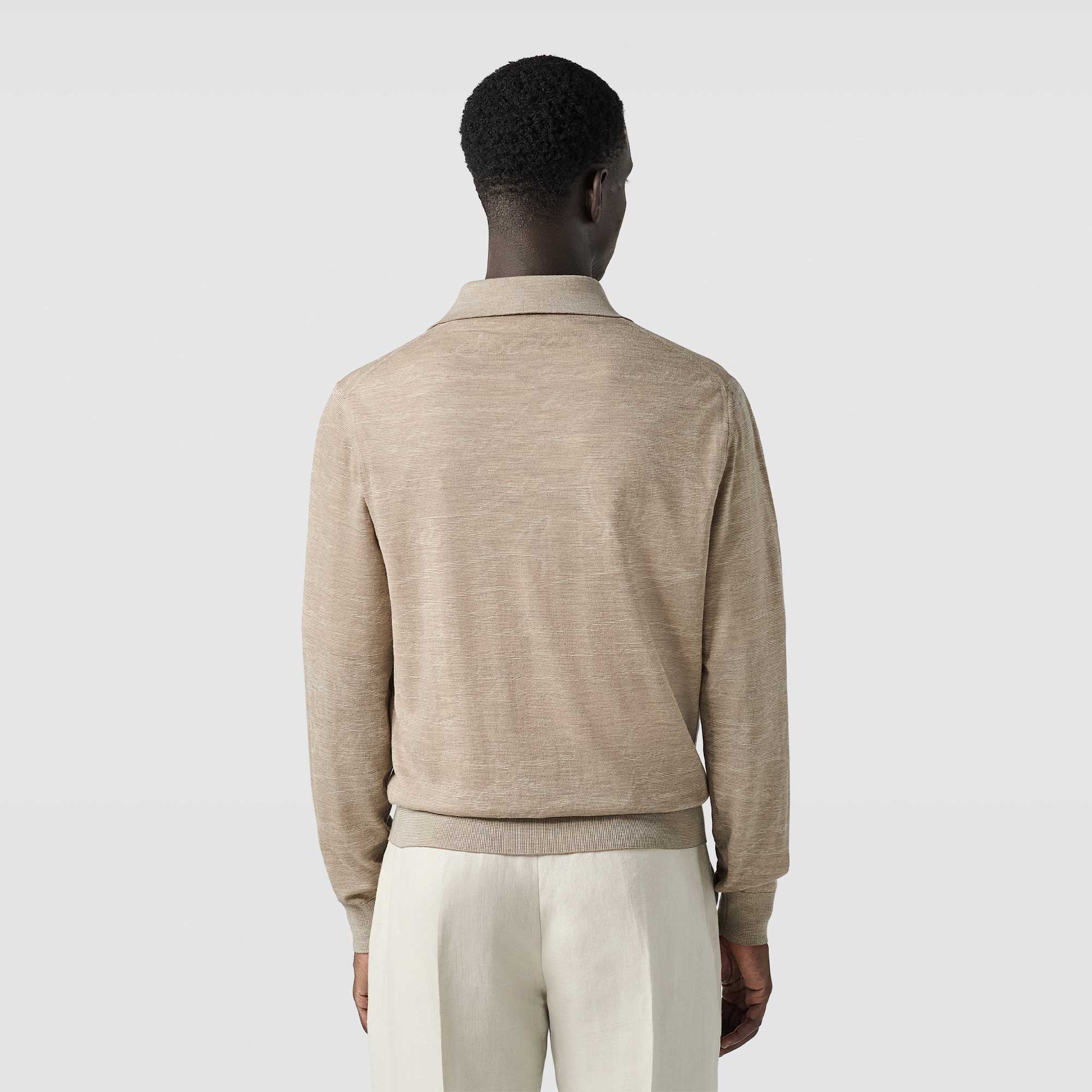 Light Scritto Wool Long Sleeves Polo | Berluti IL Light Scritto Wool Long Sleeves Polo | Berluti IL