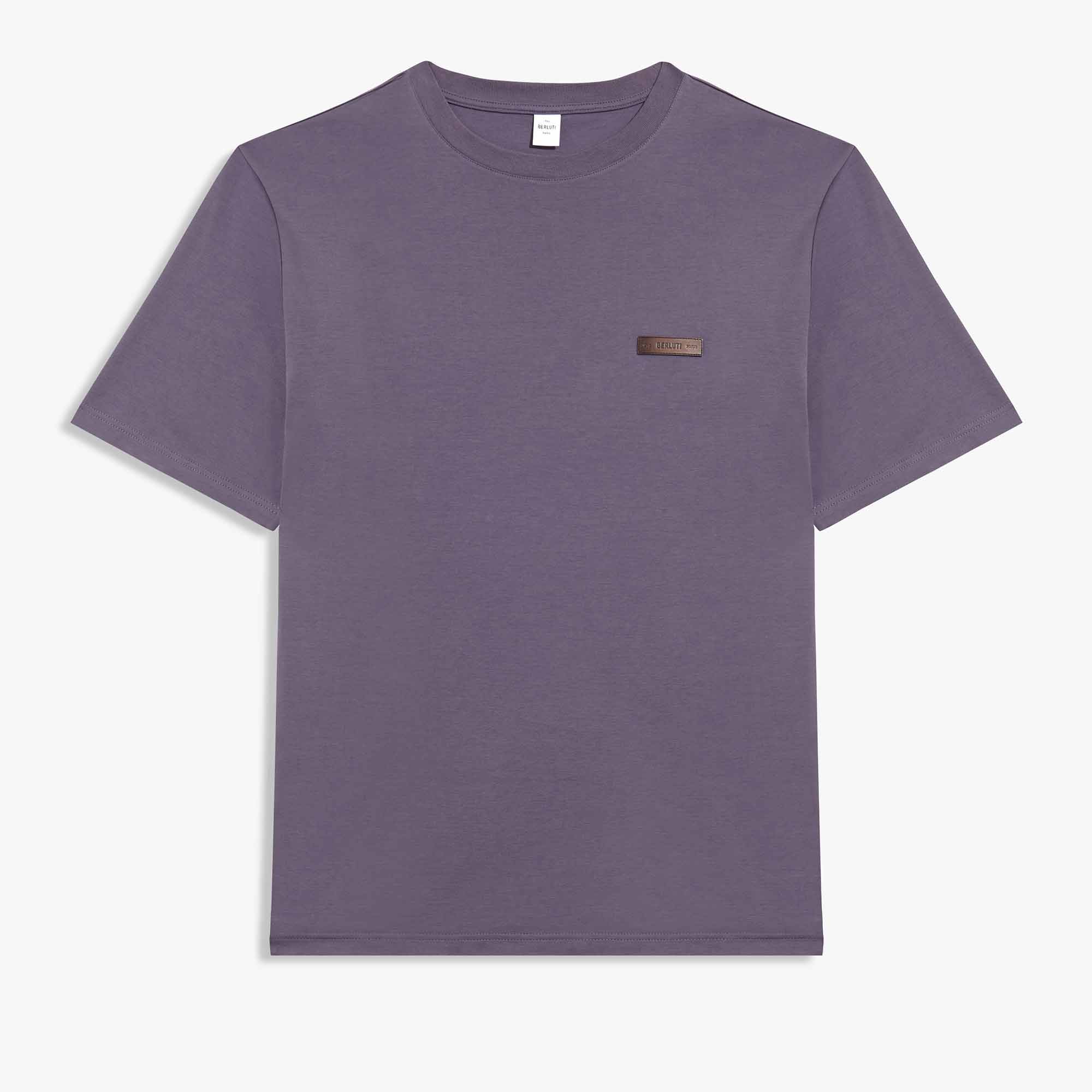 Leather Tab T-shirt, SMOCKY LILAC, hi-res