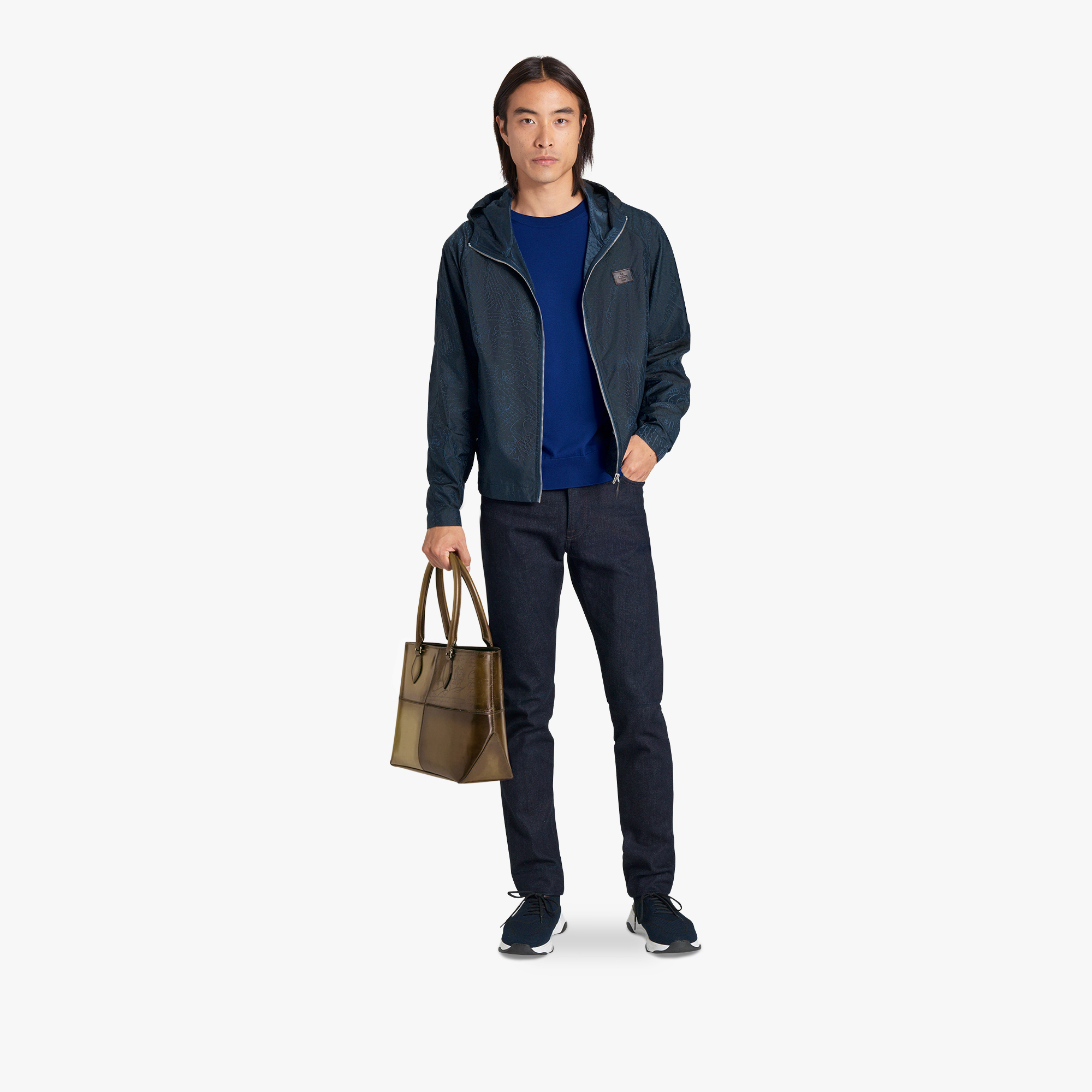 Berluti ナイロン スクリット パッカブル パーカー_B-Way スクリットナイロン B-Way | ベルルッティ JP