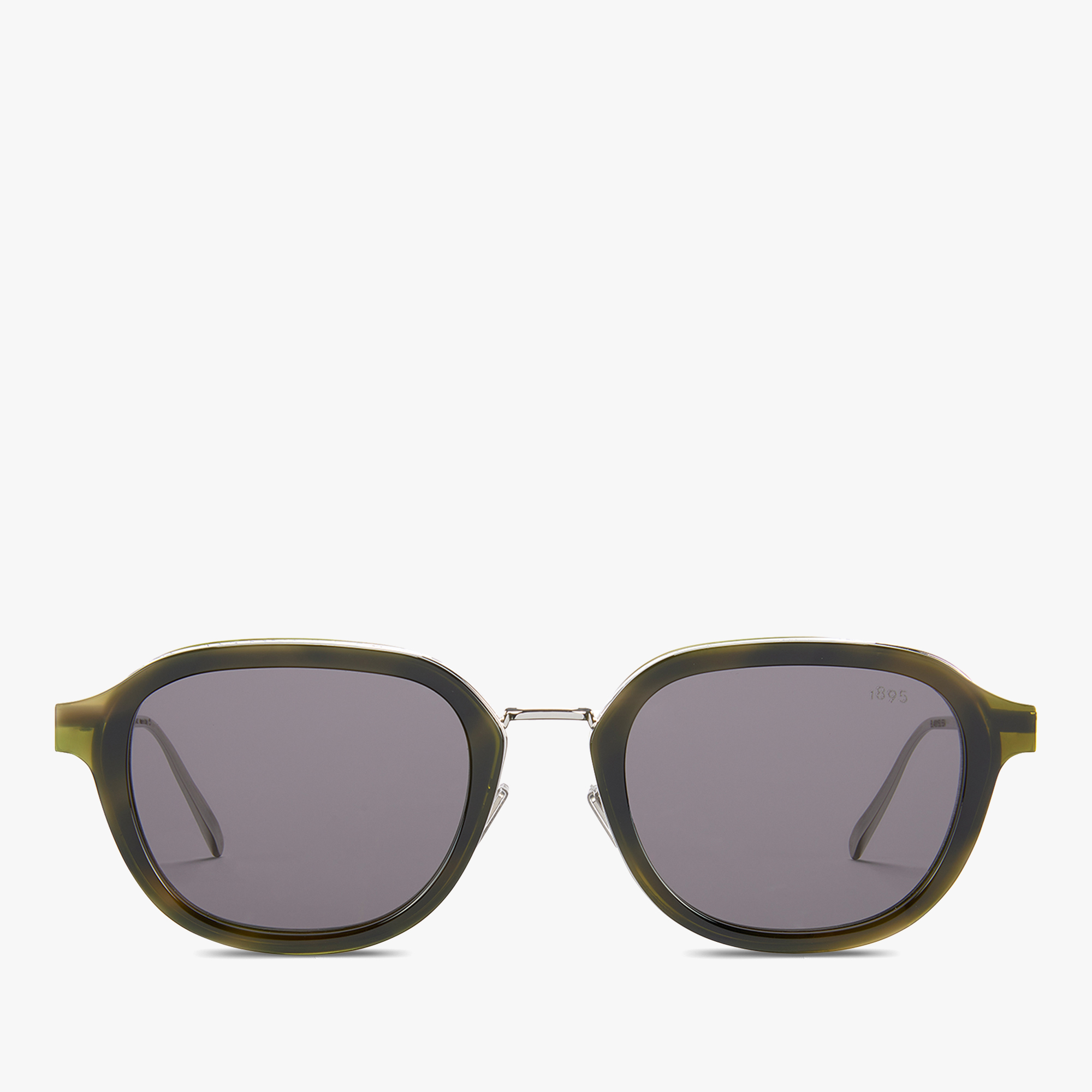 Lunettes De Soleil Equinox En Métal Et Acétate  , KHAKI+SMOKE, hi-res