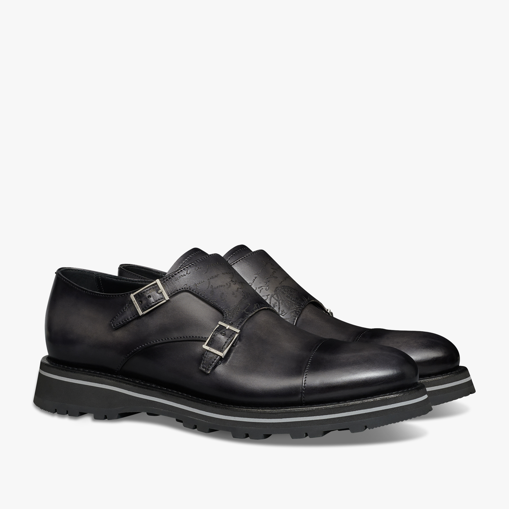 Bally rempton double discount monk strap leather loafer