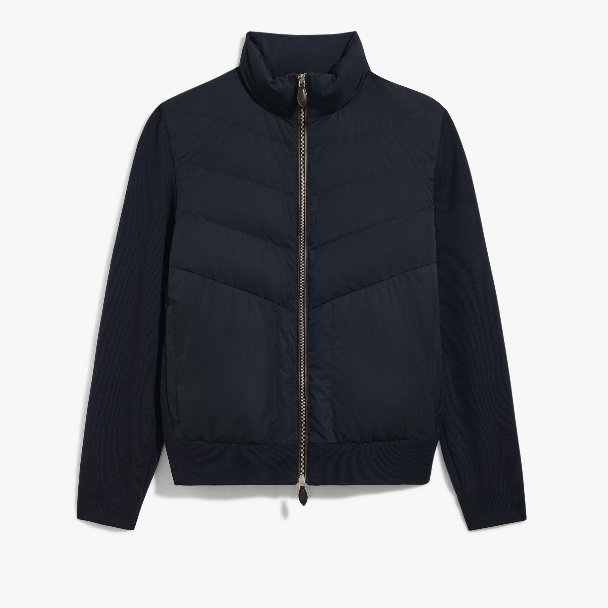 Wool & Nylon Mix Material Blouson, BLUE WINTER NIGHT, hi-res