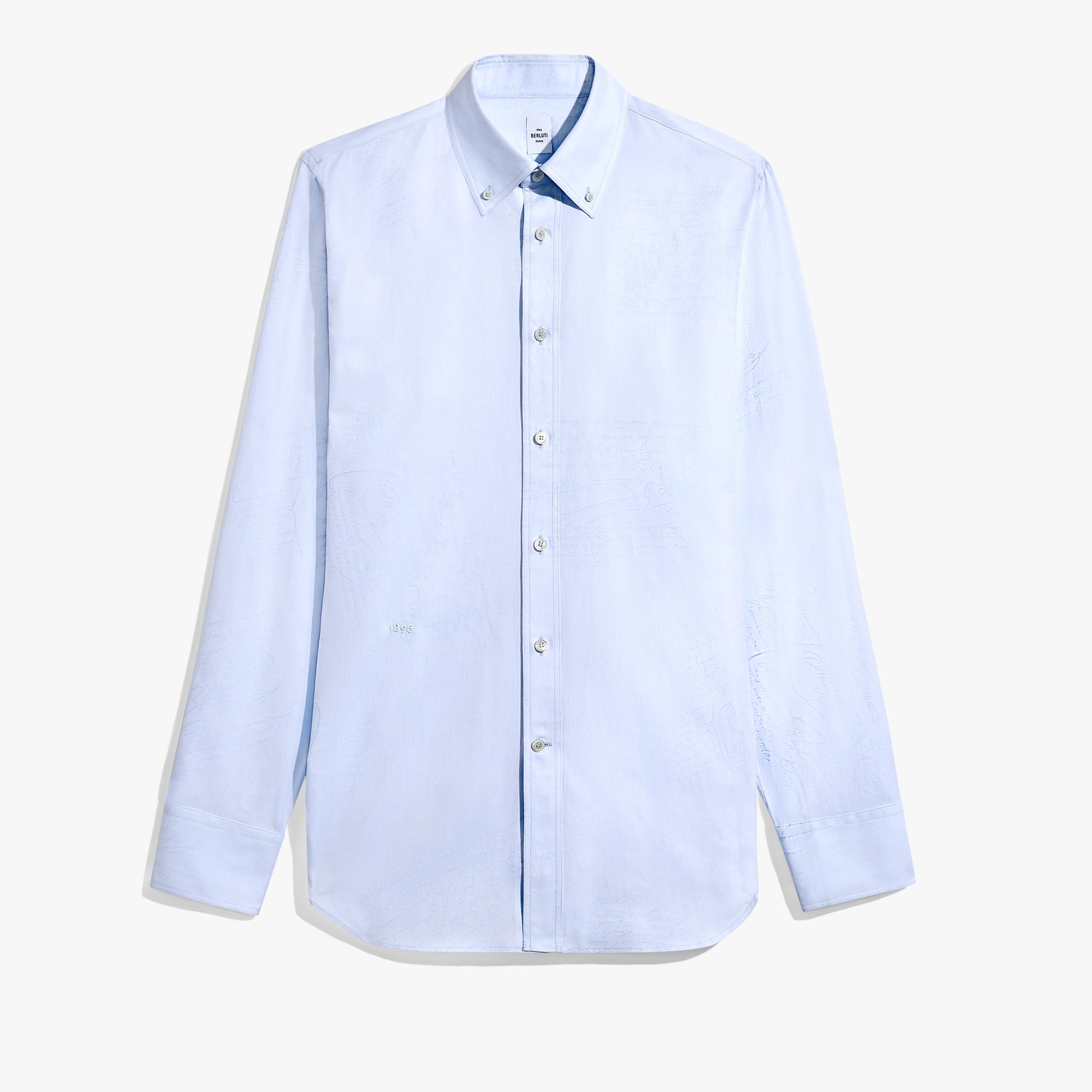 Chemise À Col Boutonné En Coton Scritto, SKY BLUE, hi-res