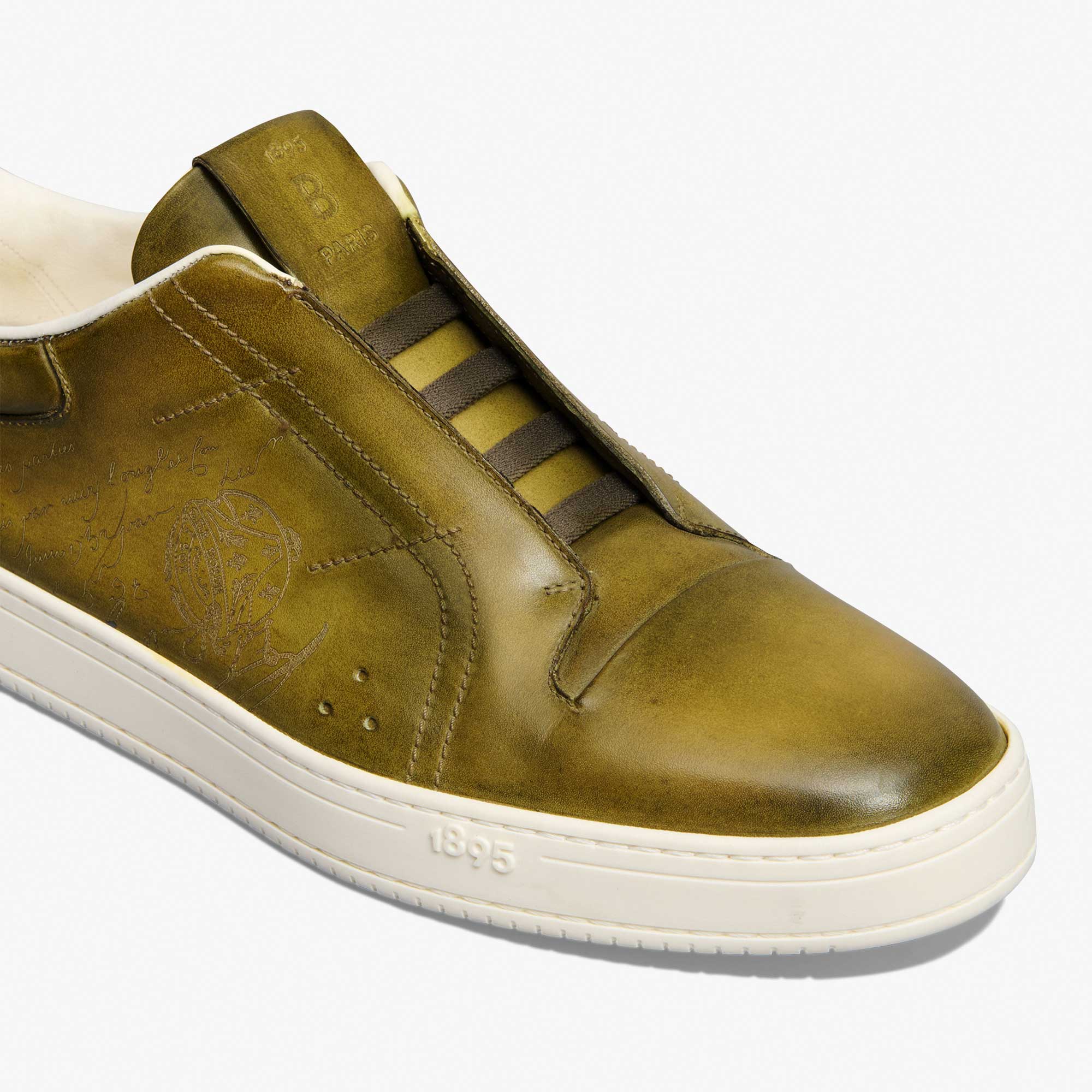 Slip On Sneaker Playtime En Cuir De Veau Venezia Scritto