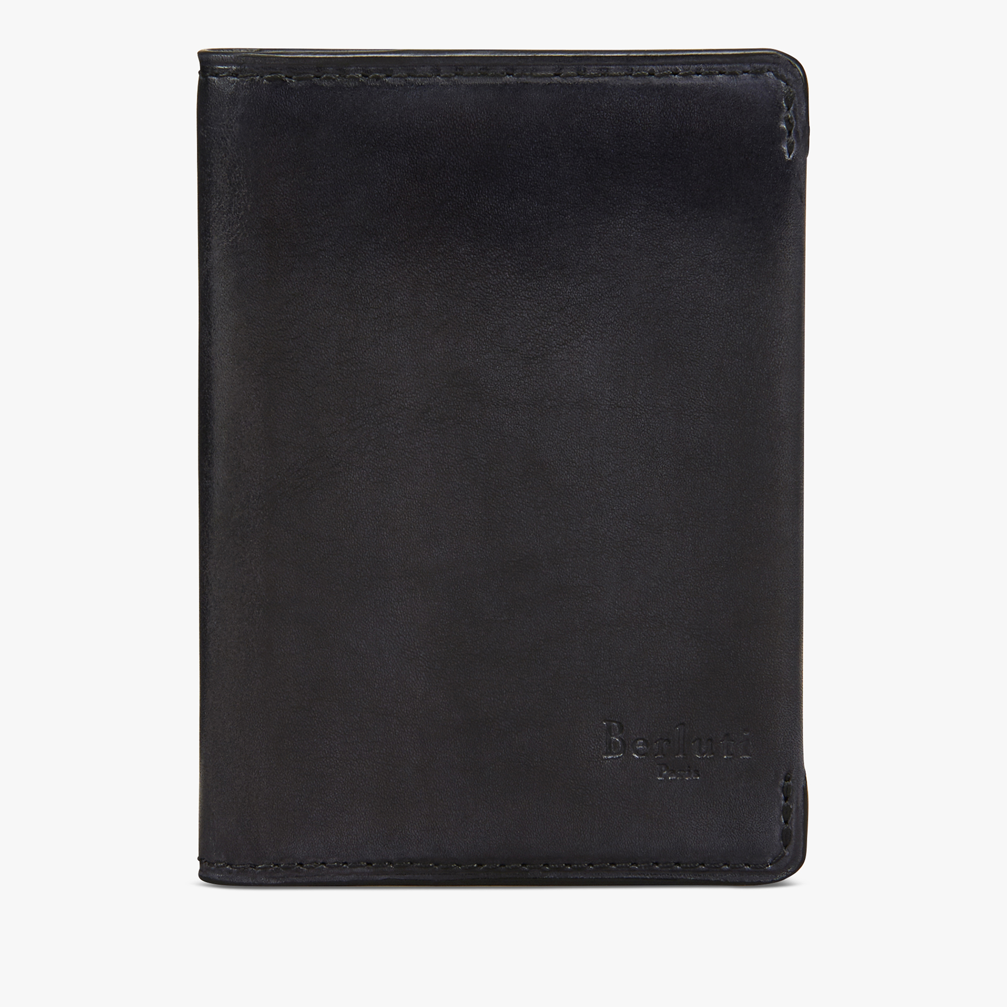 Ideal Leather Card Holder, DEEP BLACK, hi-res