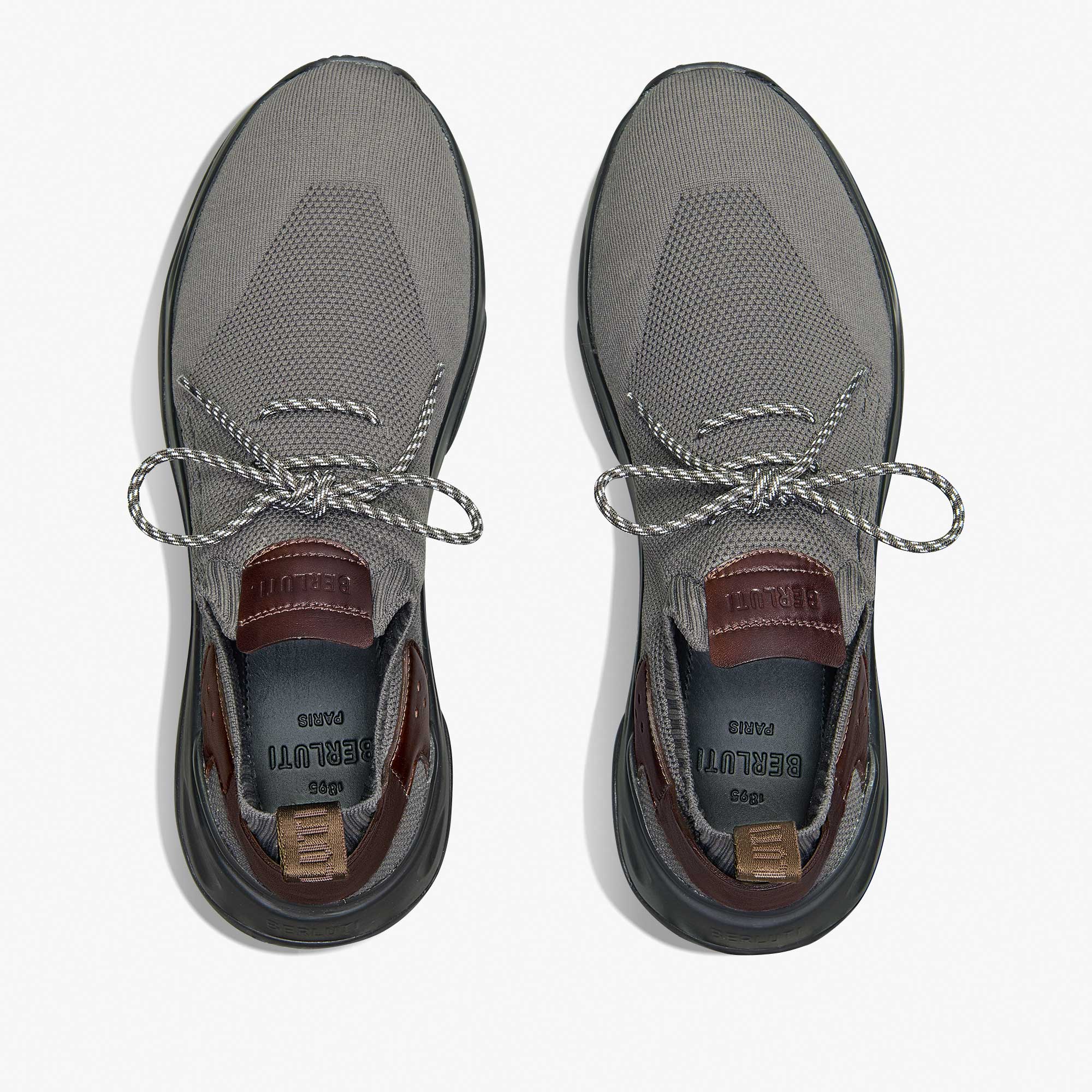Shadow Knit And Calf Leather Sneaker | Berluti US