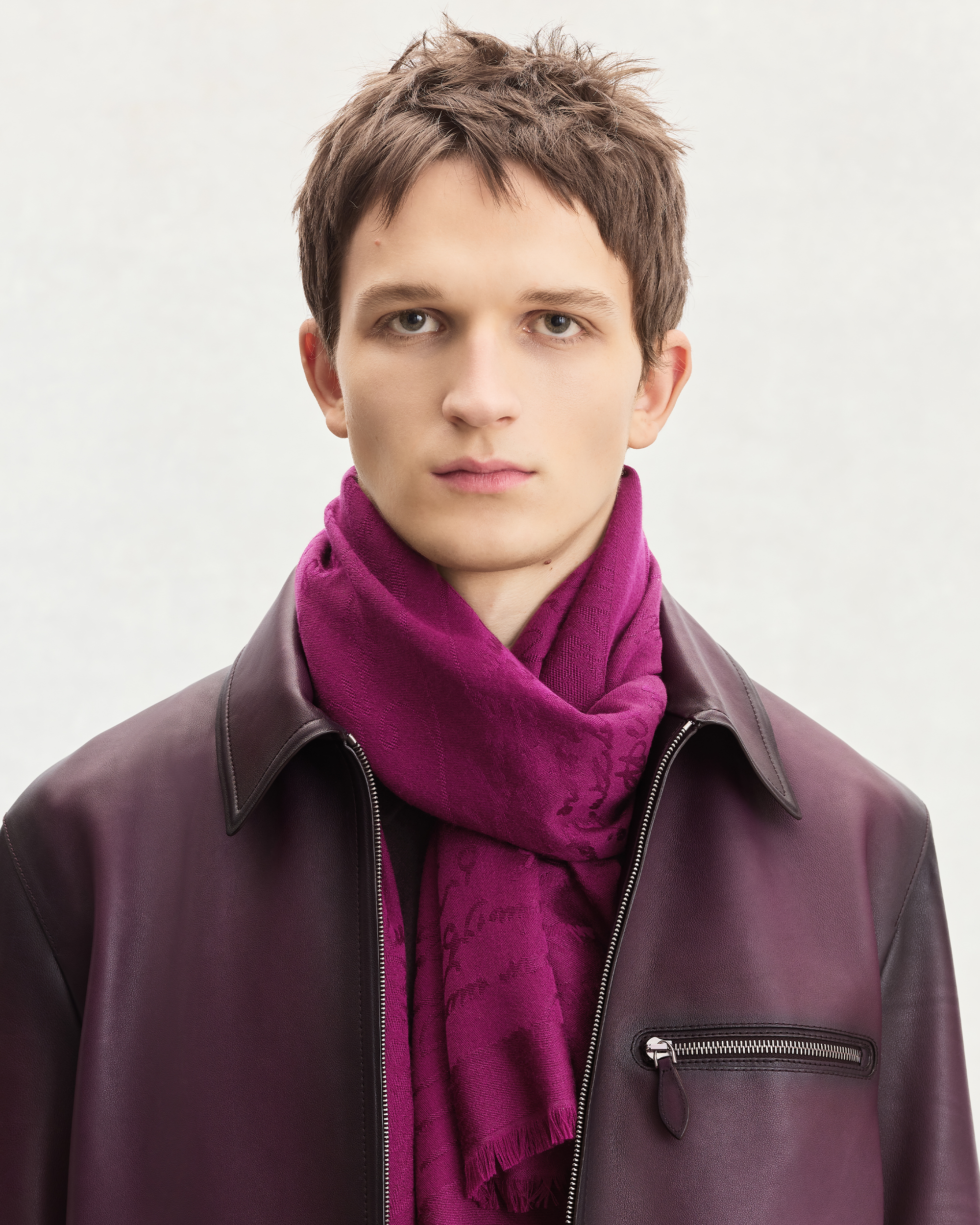 BERLUTI ベルルッティ ウール スクリット スカーフ スクリットパターン スカーフ | ベルルッティ JP