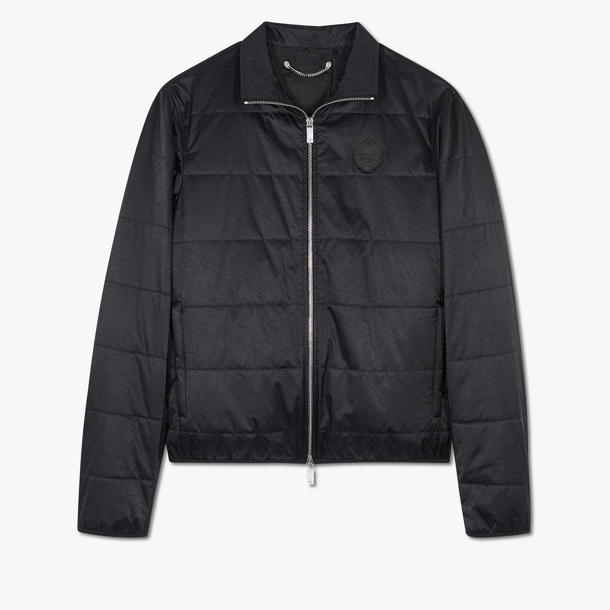 Nylon Scritto Quilted Jacket, NOIR, hi-res