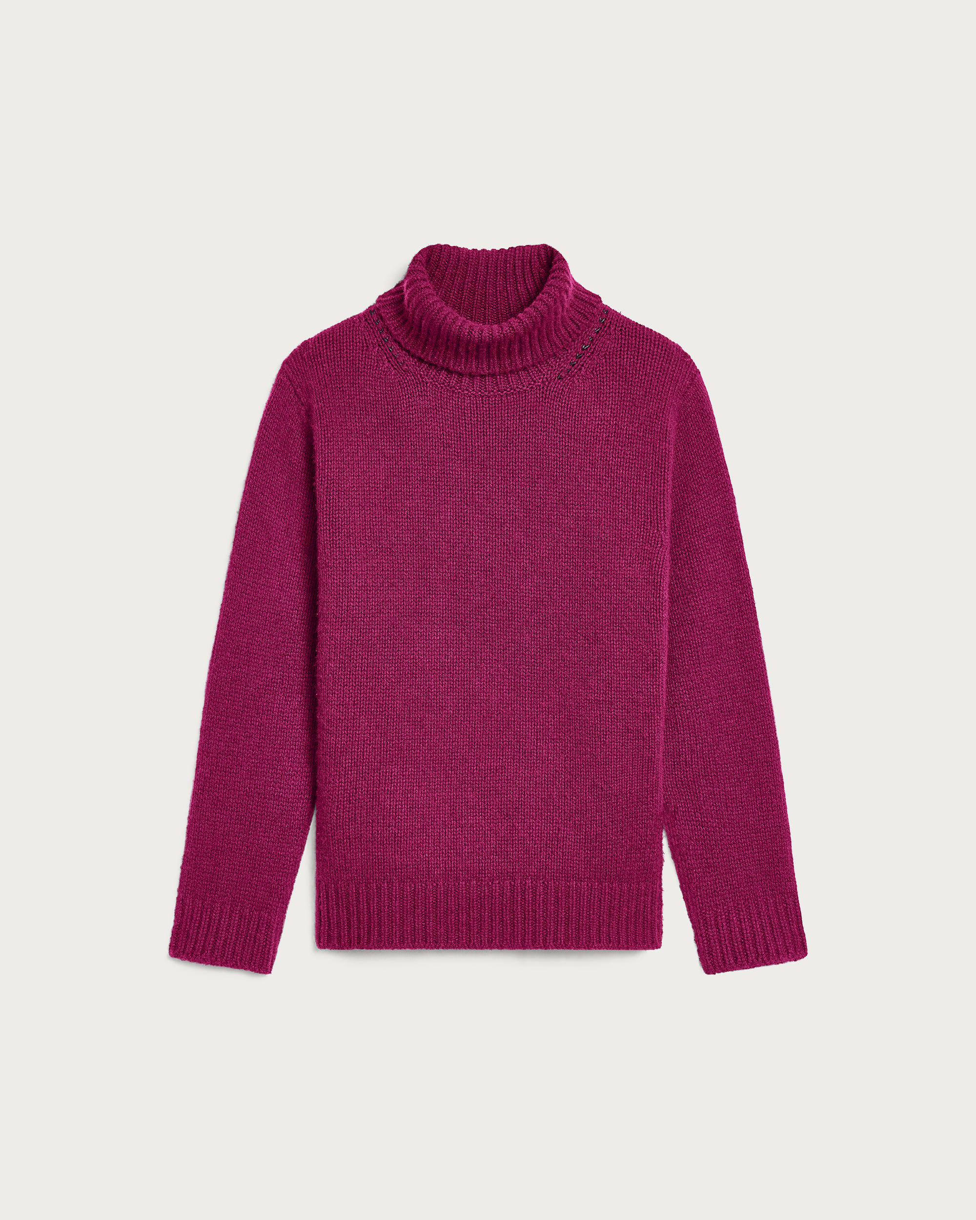 Leather Braiding Turtleneck