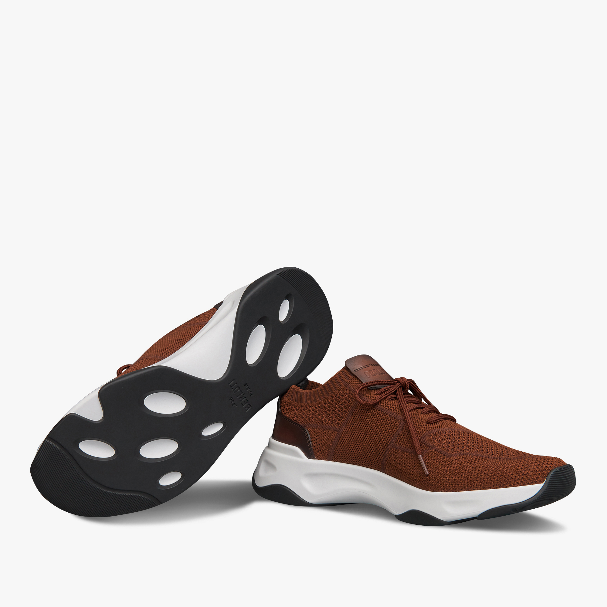 Shadow Knit And Leather Sneaker