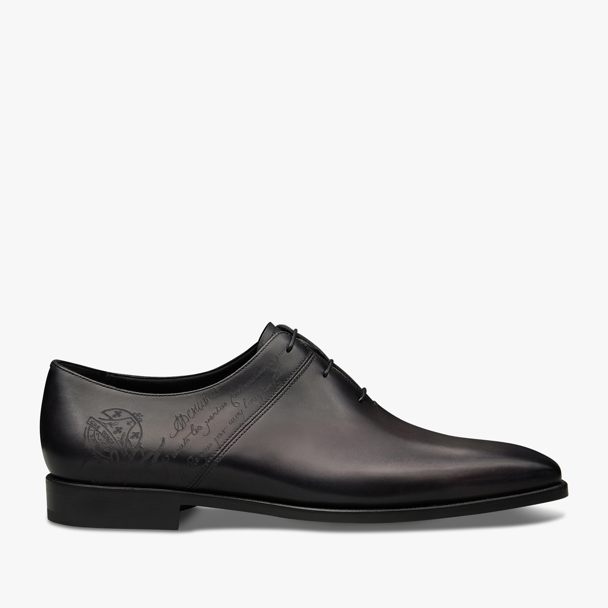 Scars Démesure Scritto Leather Oxford, NERO GRIGIO, hi-res