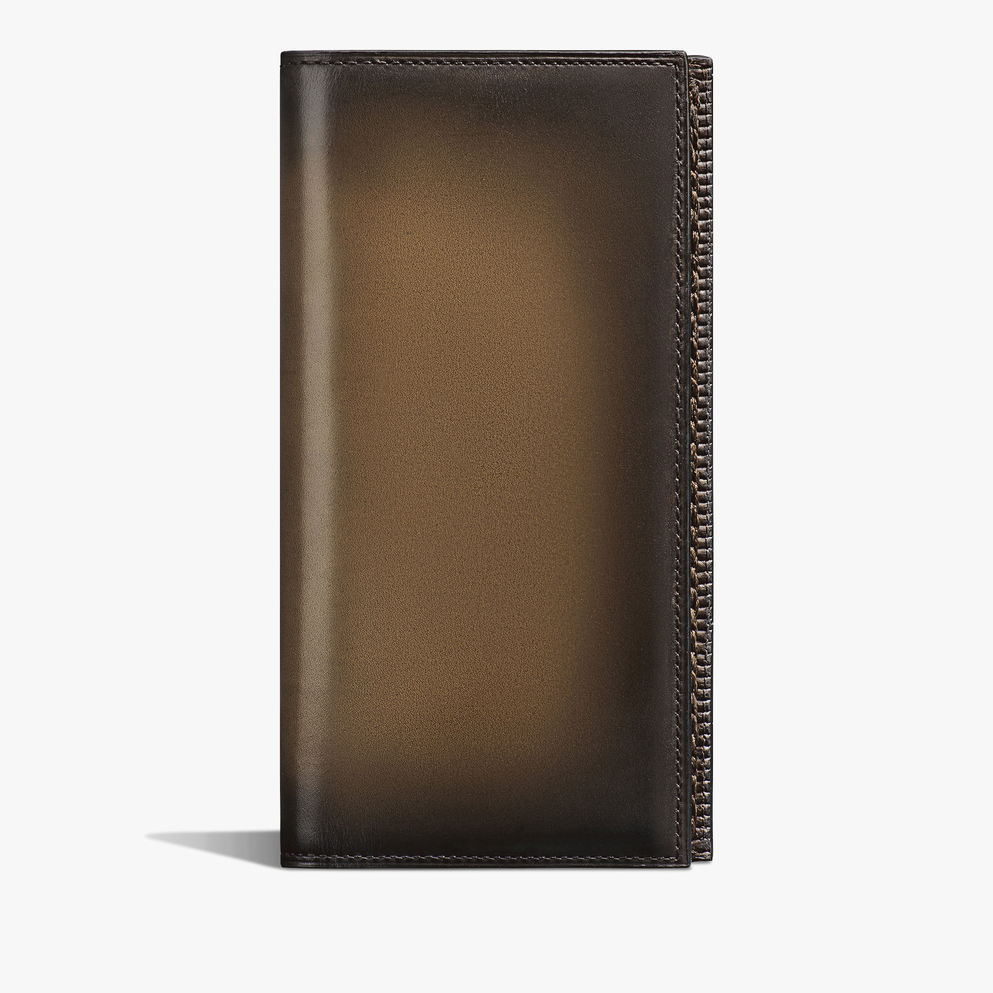 Badi Leather Long Wallet, NERO LEGNO, hi-res