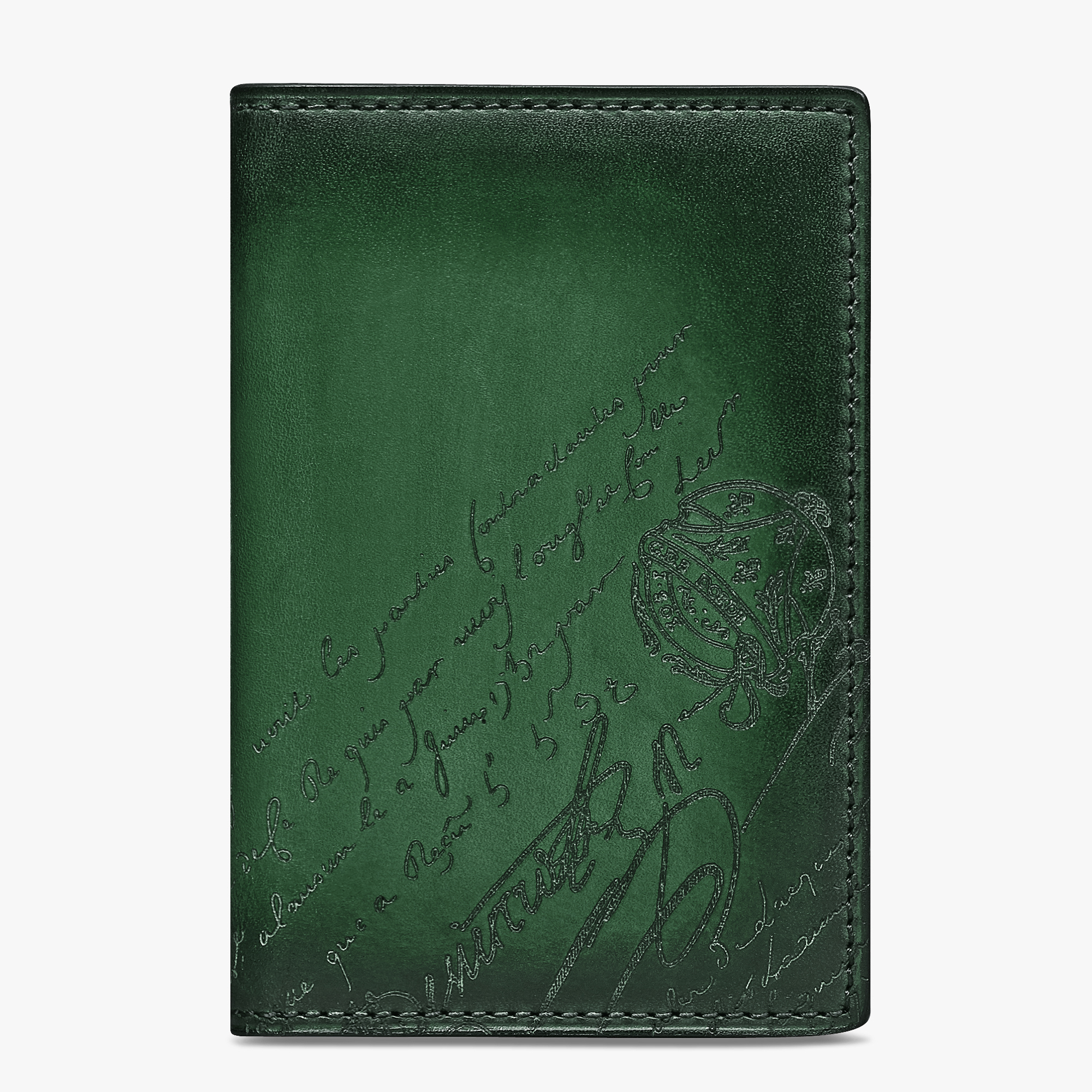 Jagua Scritto Swipe Leather Card Holder, TOPIARY GREEN, hi-res
