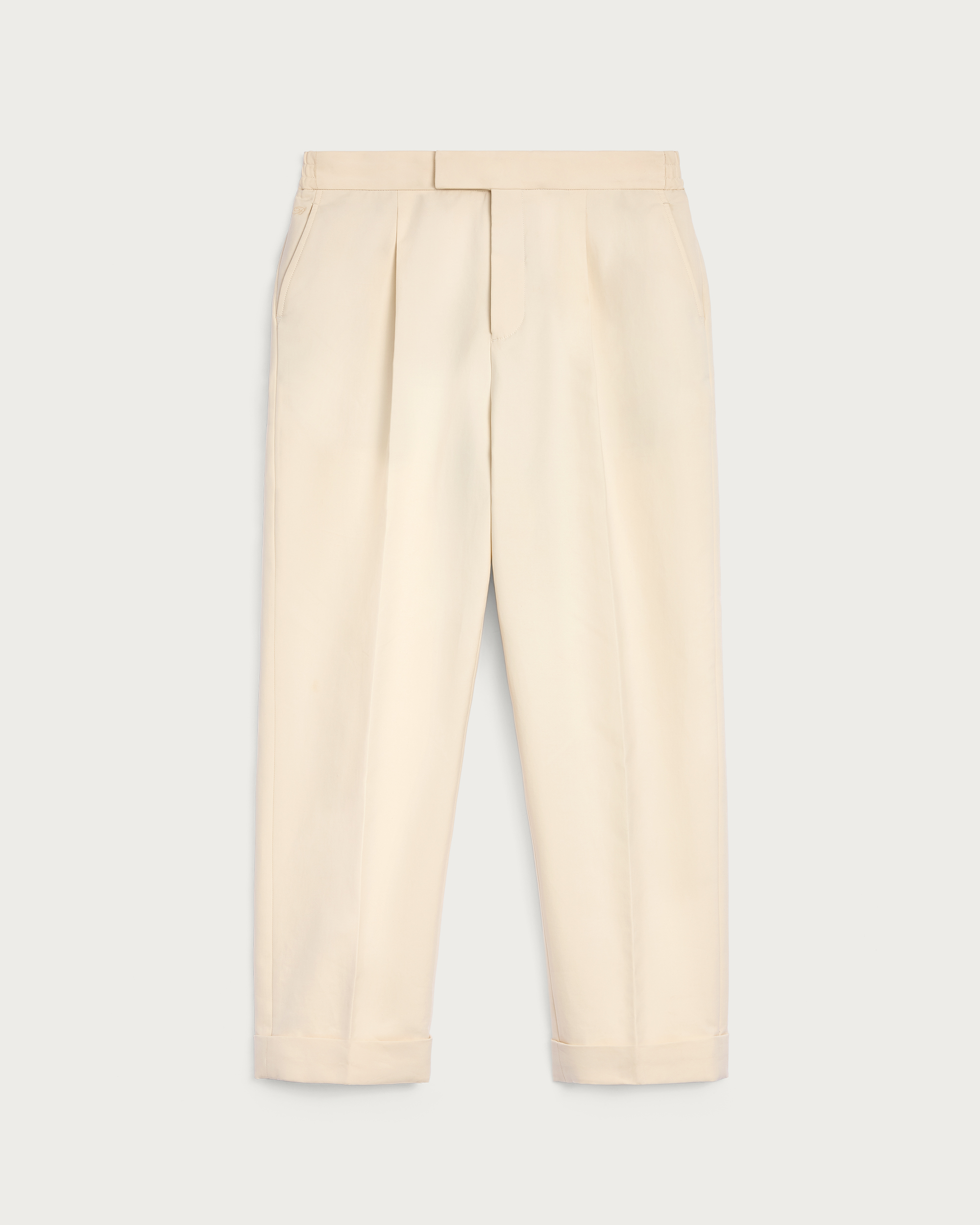 Relaxed Trousers with Leather Detail