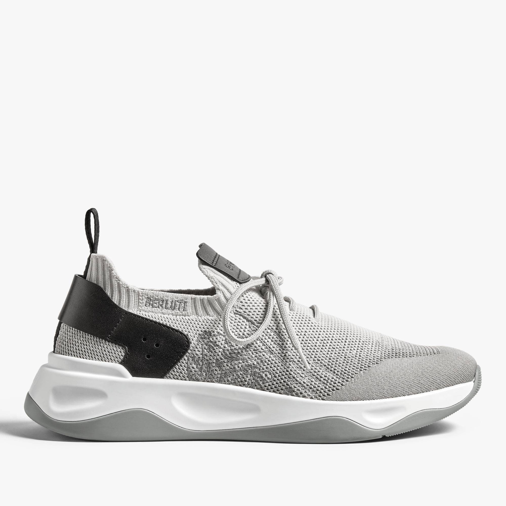 Shadow Scritto Knit And Lagoon Calf Sneaker | Berluti US Shadow Scritto Knit And Lagoon Calf Sneaker | Berluti US