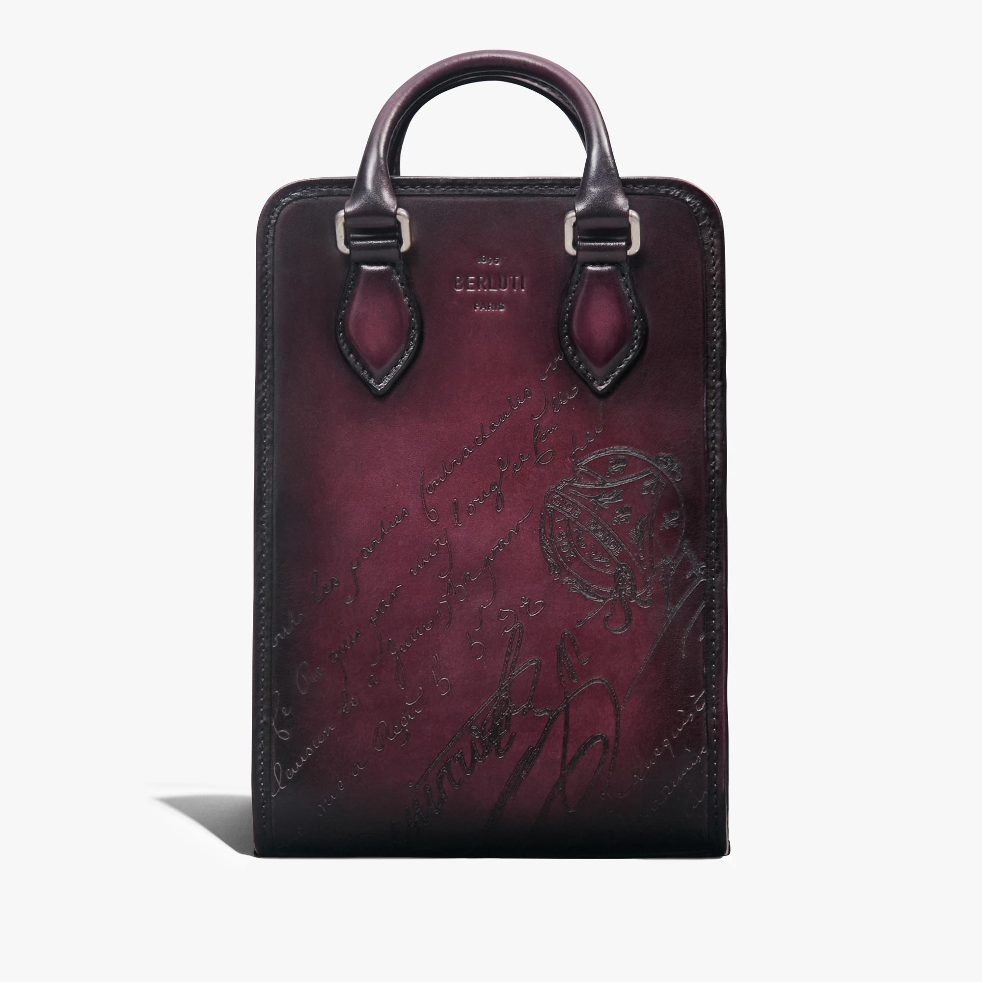 Premier Jour Gulliver Scritto Leather Messenger, GRAPES, hi-res